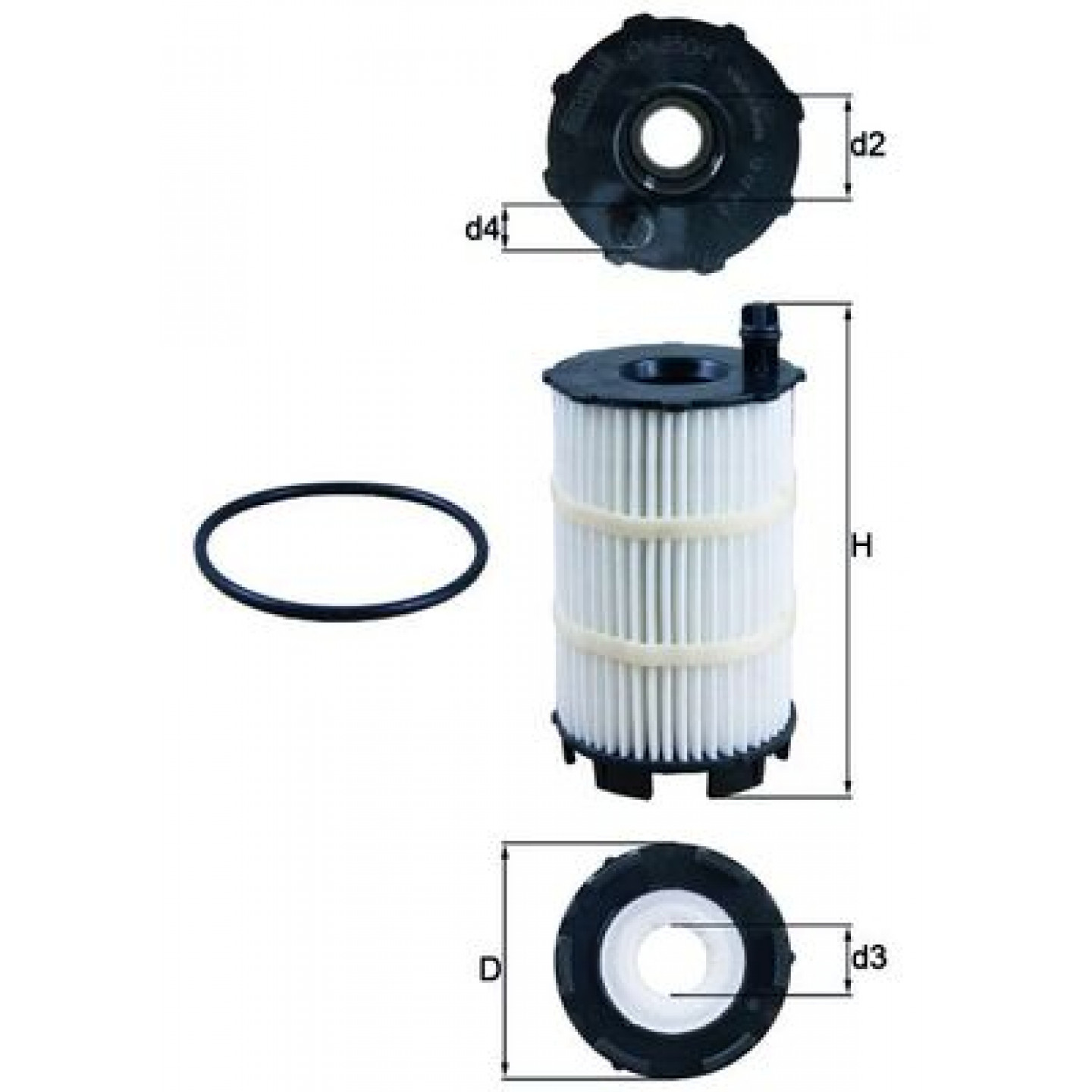 Oliefilter MAHLE ORIGINAL OX 350/4D