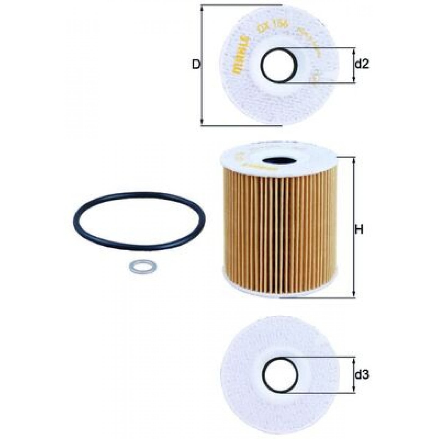 Filtr oleju MAHLE ORIGINAL OX 156D