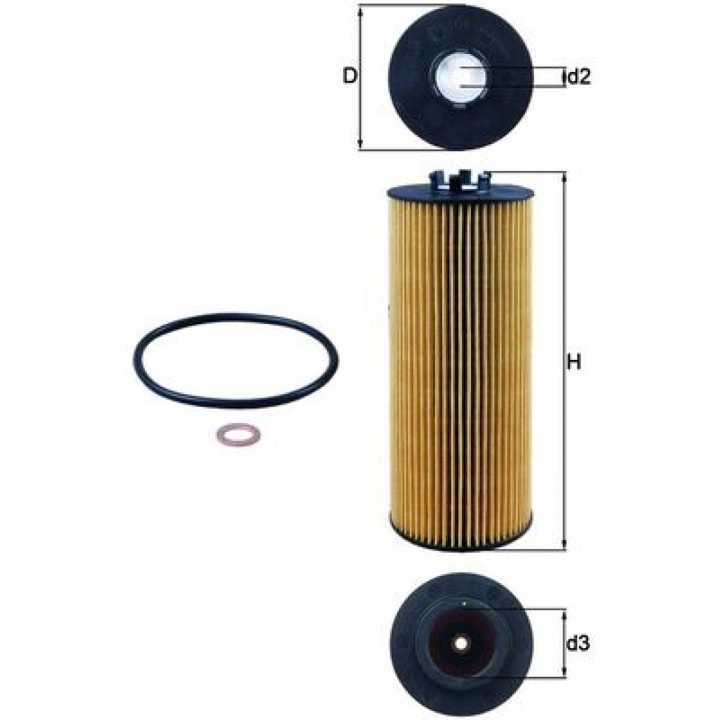 فلتر الزيت MAHLE ORIGINAL OX 164D