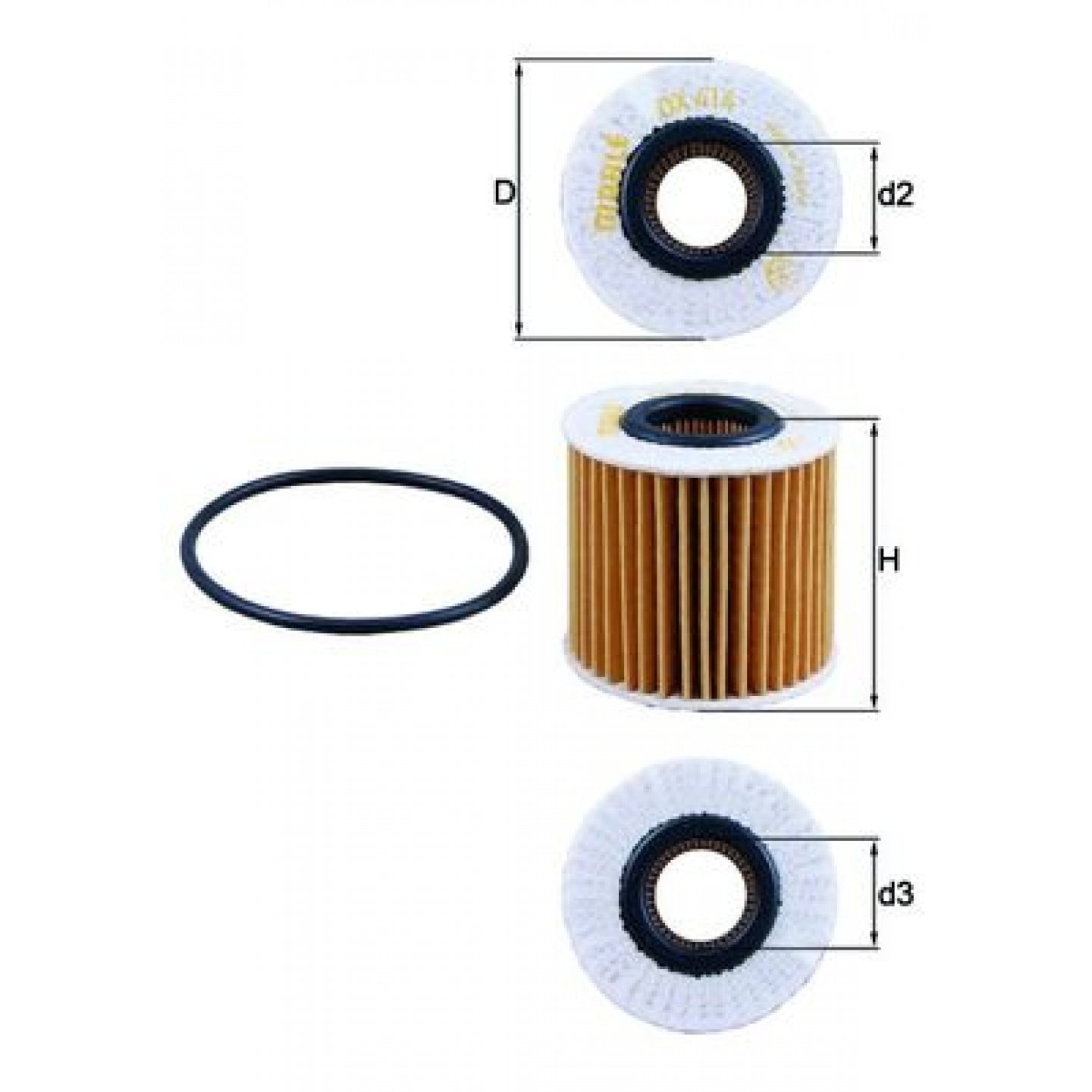 Olejový filtr MAHLE ORIGINAL OX 414D2