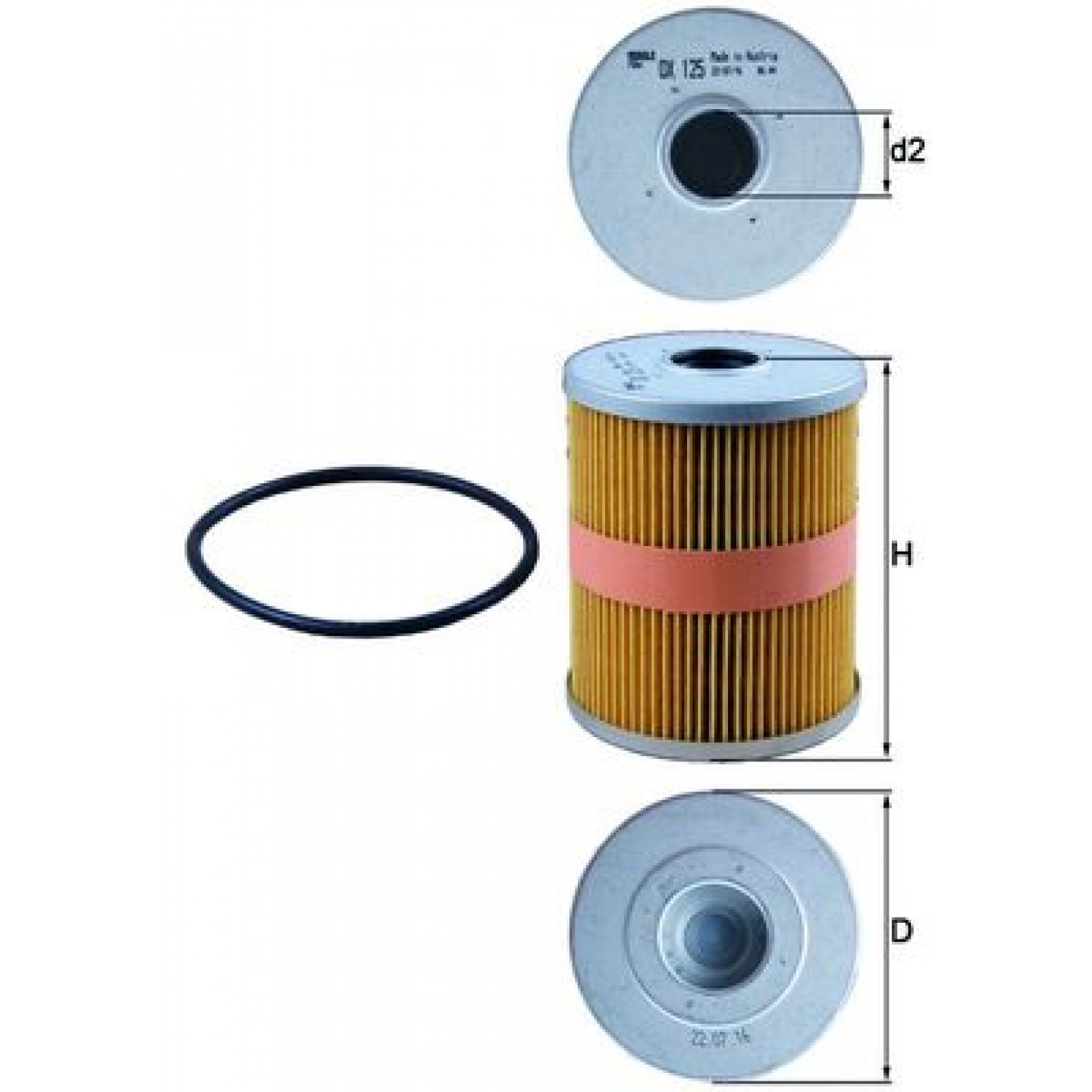 فلتر الزيت MAHLE ORIGINAL OX 125D