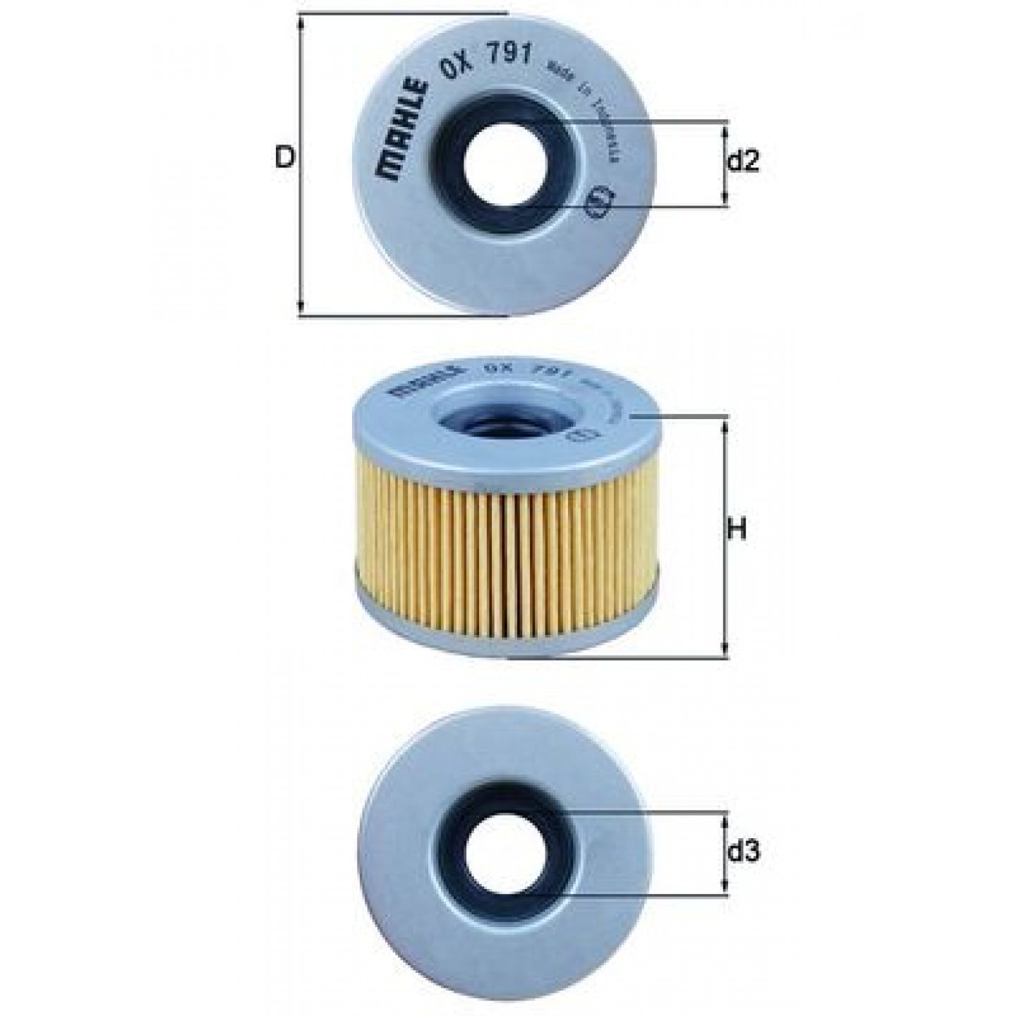 Filtro olio MAHLE ORIGINAL OX 791