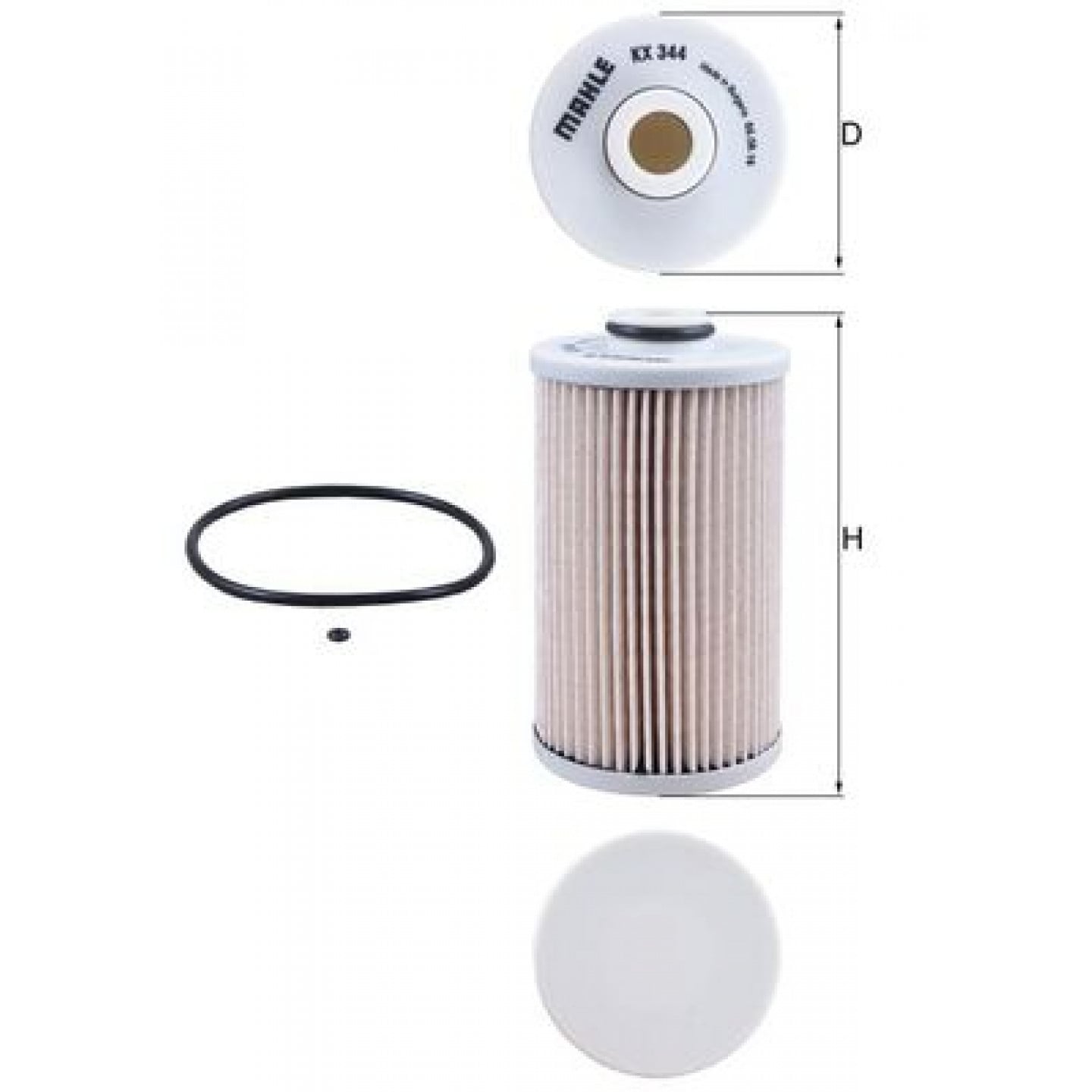 Filtro combustible MAHLE ORIGINAL KX 344D