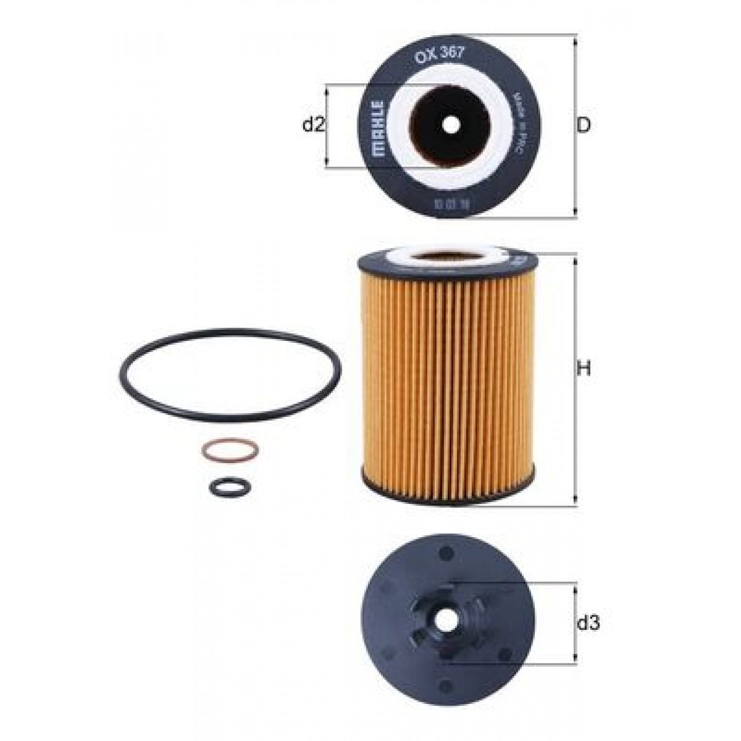 Filtr oleju MAHLE ORIGINAL OX 367D