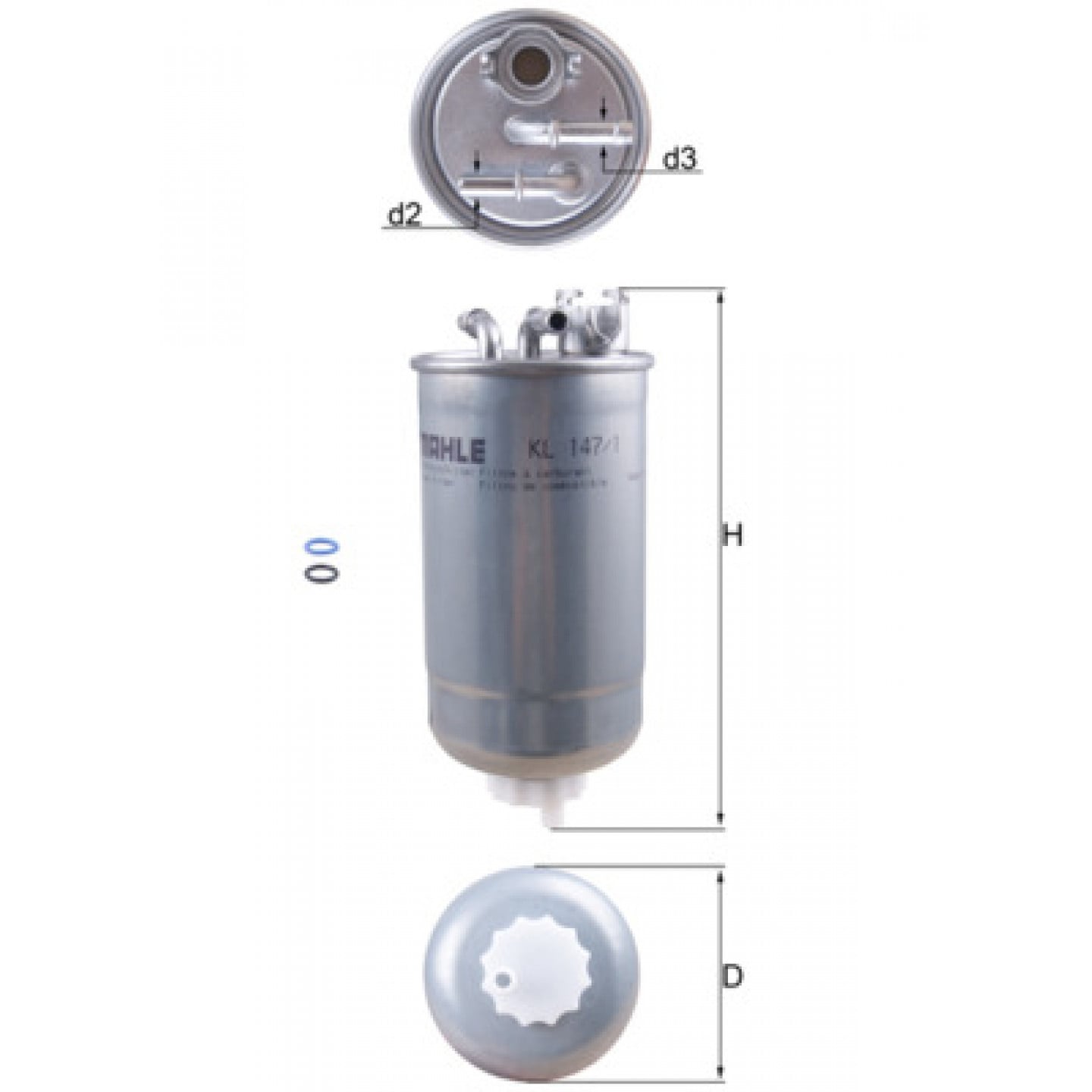 Kraftstofffilter MAHLE ORIGINAL KL 147/1D