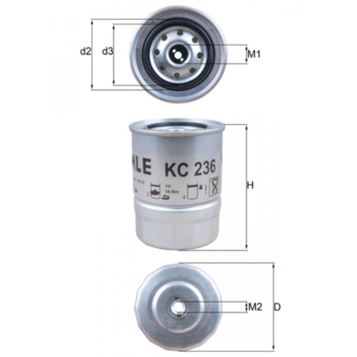 فلتر الوقود MAHLE ORIGINAL KC 236
