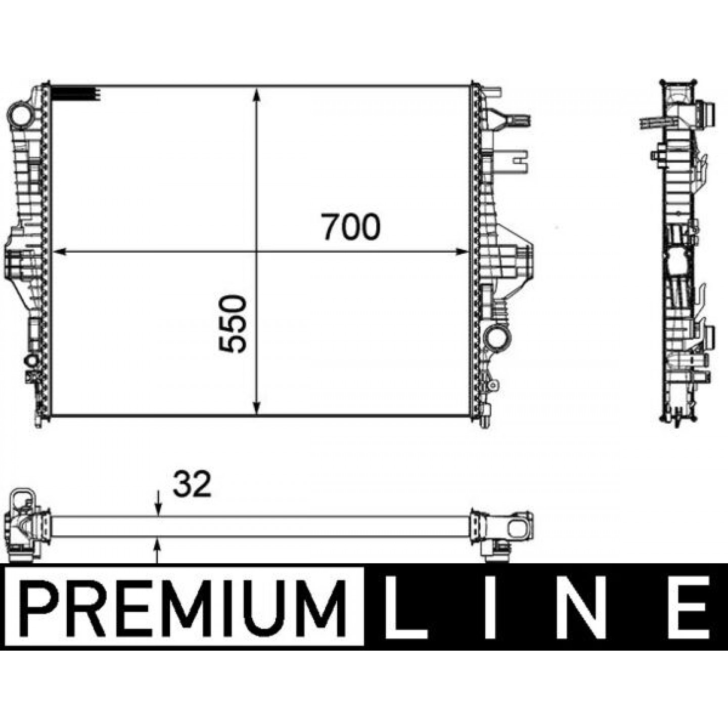 Radiateur MAHLE ORIGINAL CR 1184 000P