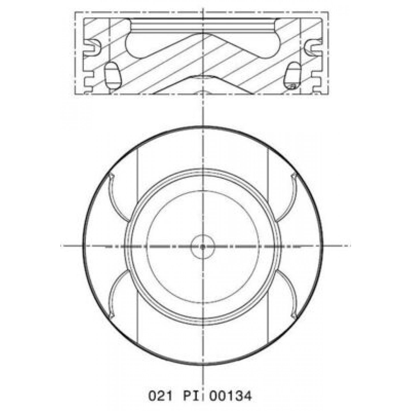 Piston MAHLE ORIGINAL 021 PI 00134 000
