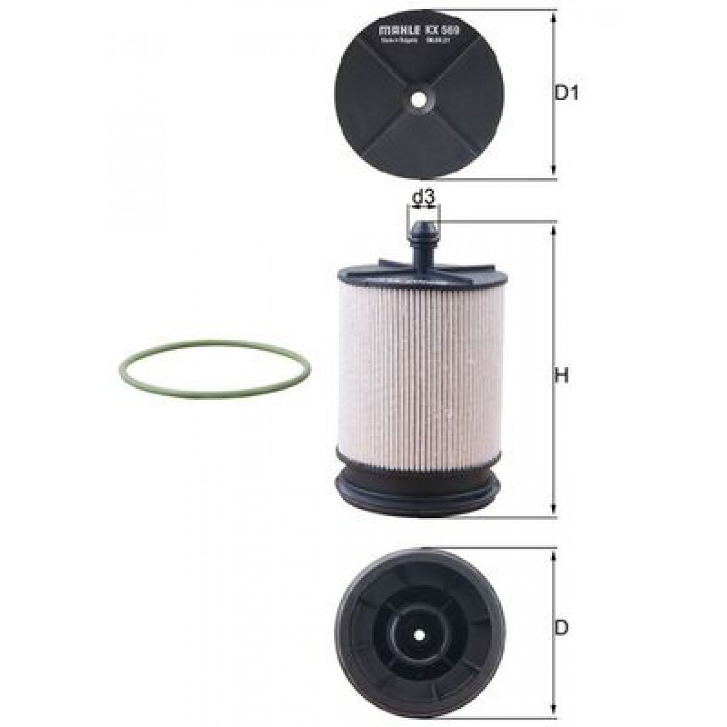 فلتر الوقود MAHLE ORIGINAL KX 569D