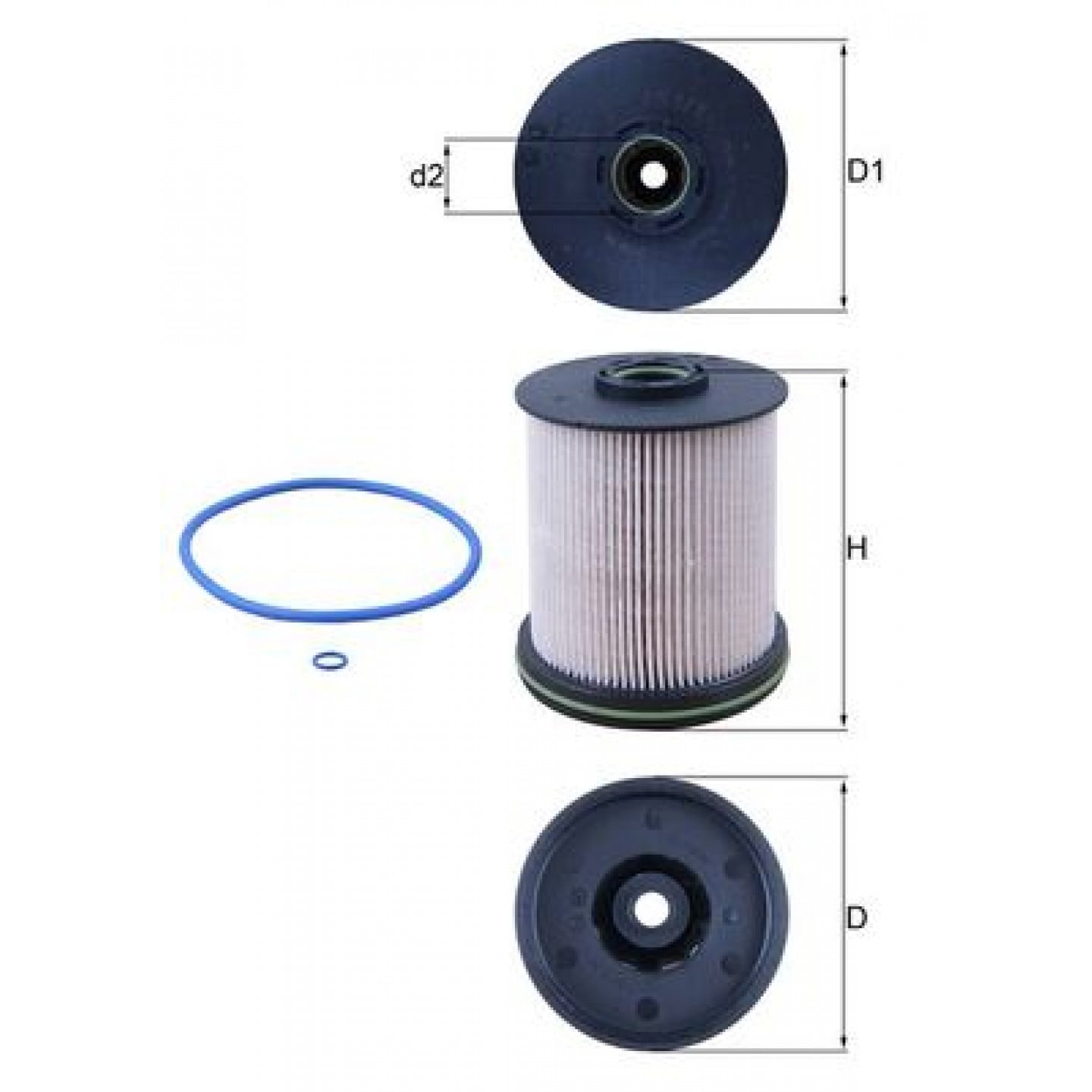 Brændstoffilter MAHLE ORIGINAL KX 491/1D