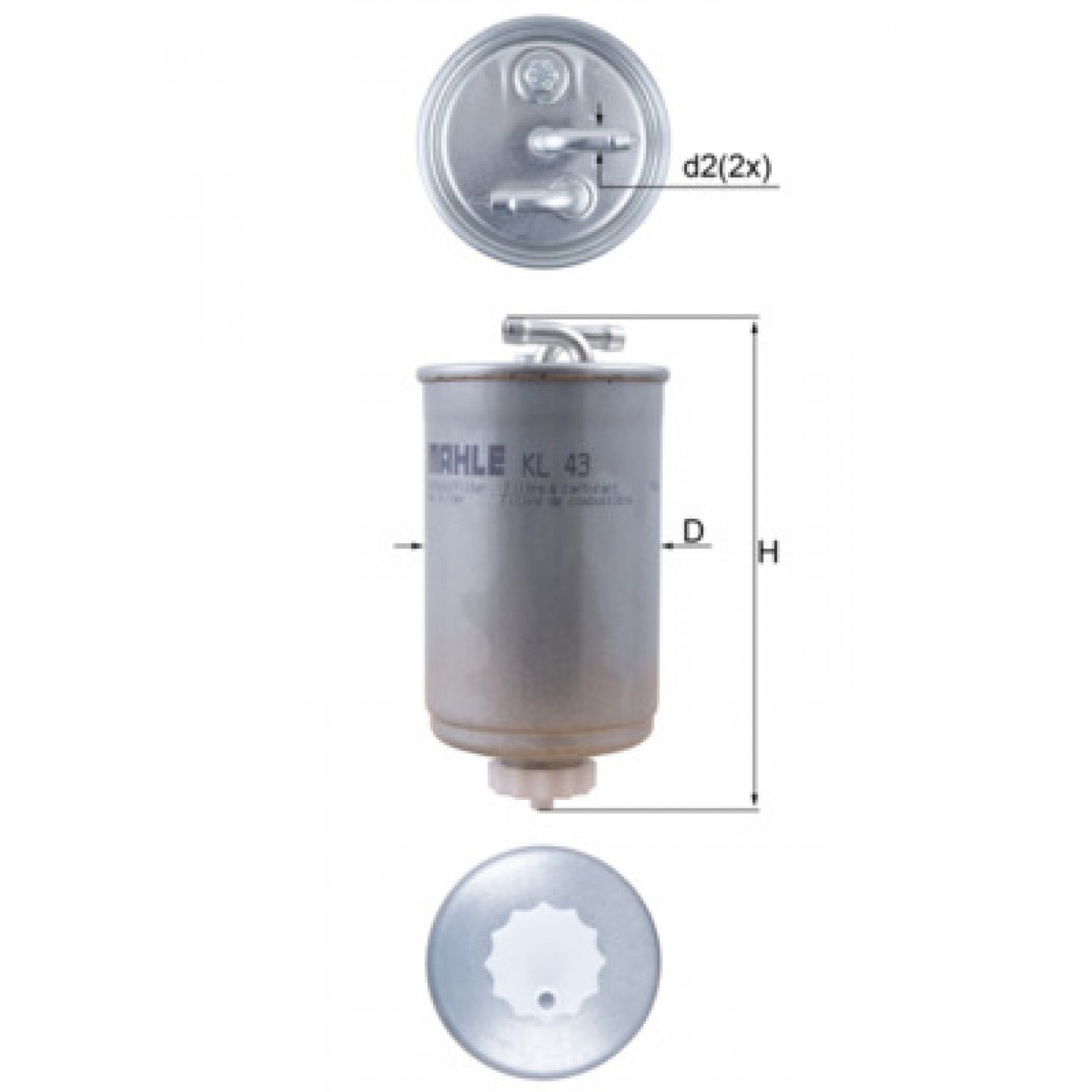 Brændstof-filter MAHLE ORIGINAL KL 43