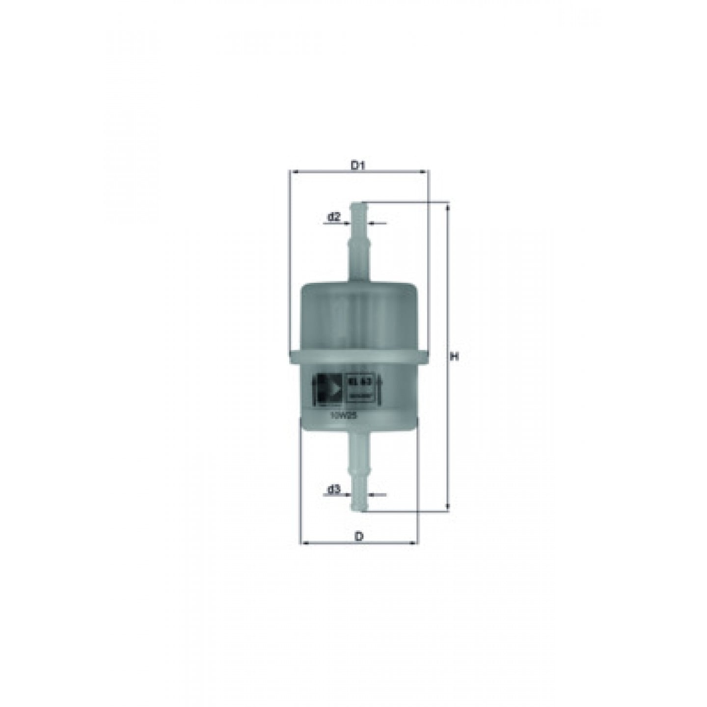 Filtro combustible MAHLE ORIGINAL KL 63