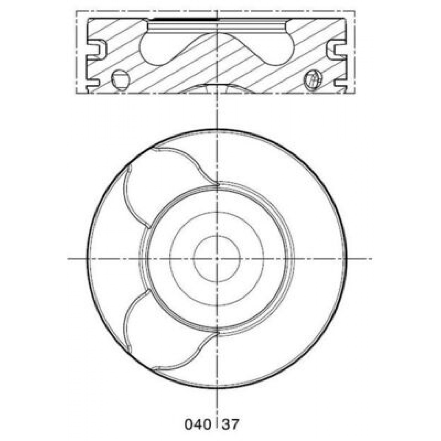 Píst MAHLE ORIGINAL 040 37 00