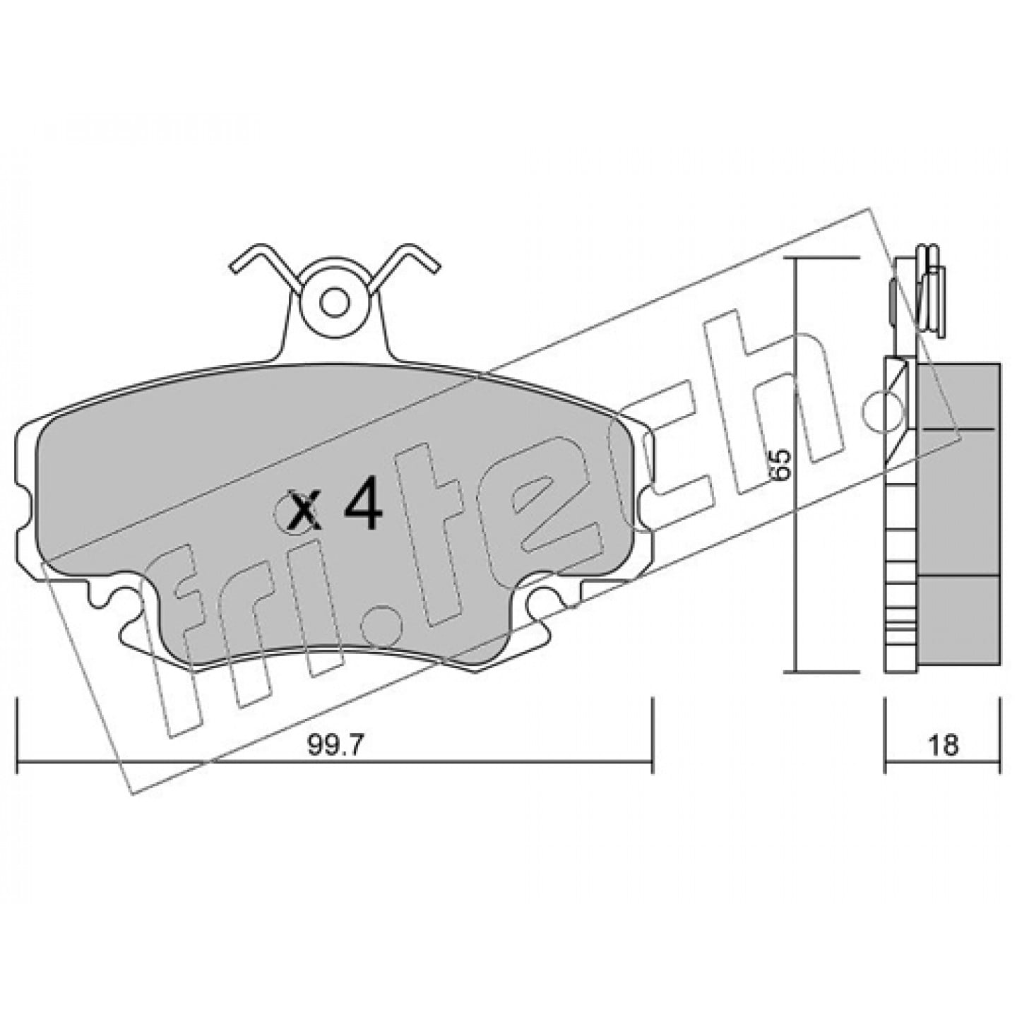 Bremsbelagsatz, Scheibenbremse fri.tech. 122.0