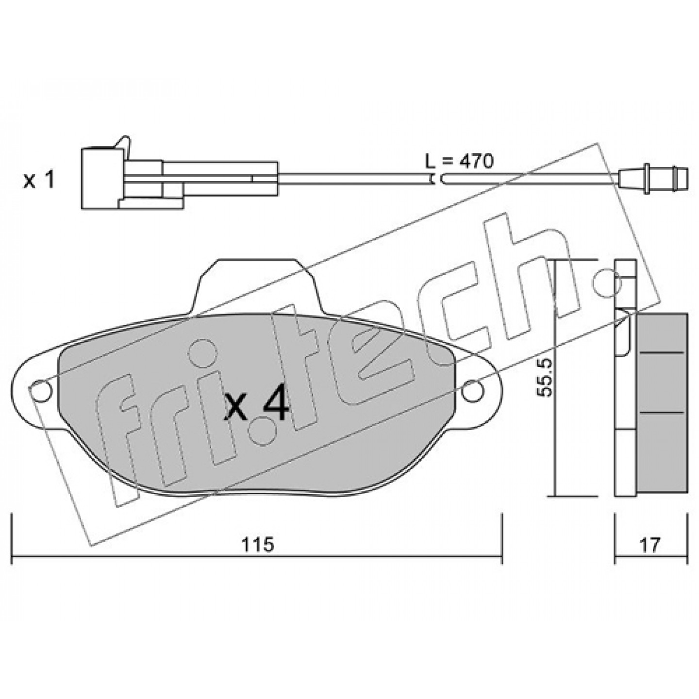 Bremsbelagsatz, Scheibenbremse fri.tech. 162.0
