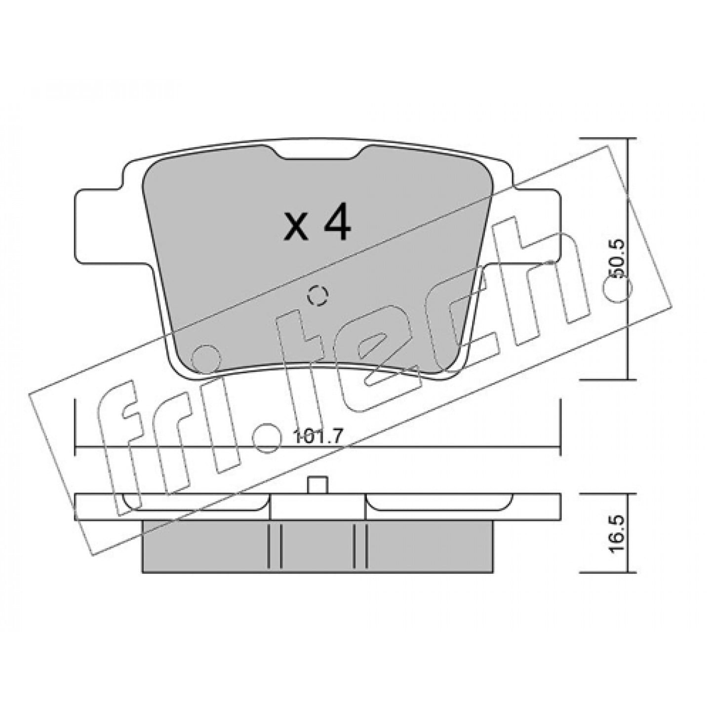Kit de plaquettes de frein, frein à disque fri.tech. 693.0