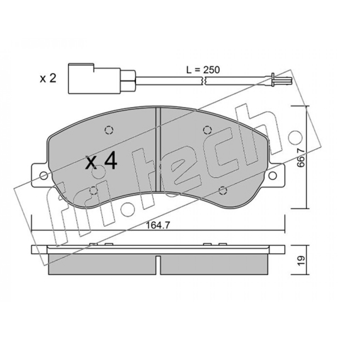 Kit de plaquettes de frein, frein à disque fri.tech. 696.0