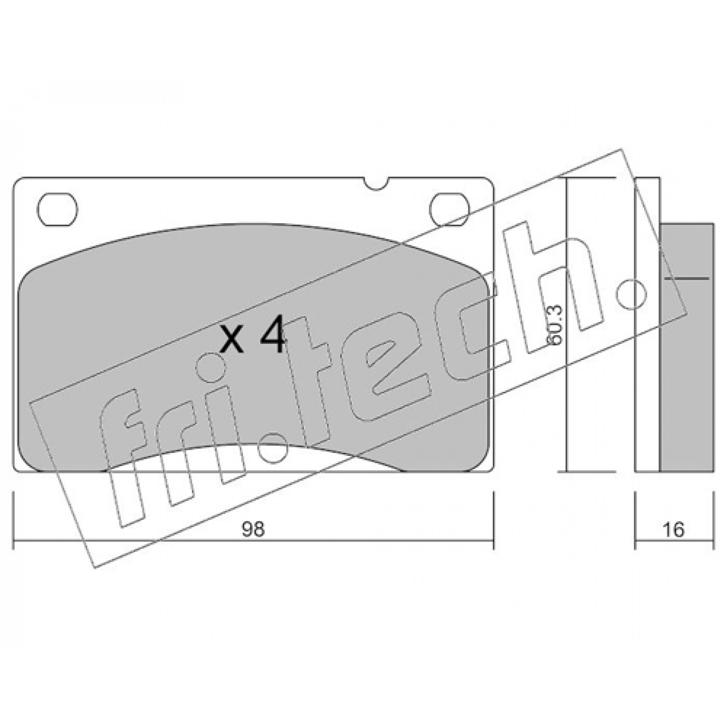 Bremsbelagsatz, Scheibenbremse fri.tech. 006.0