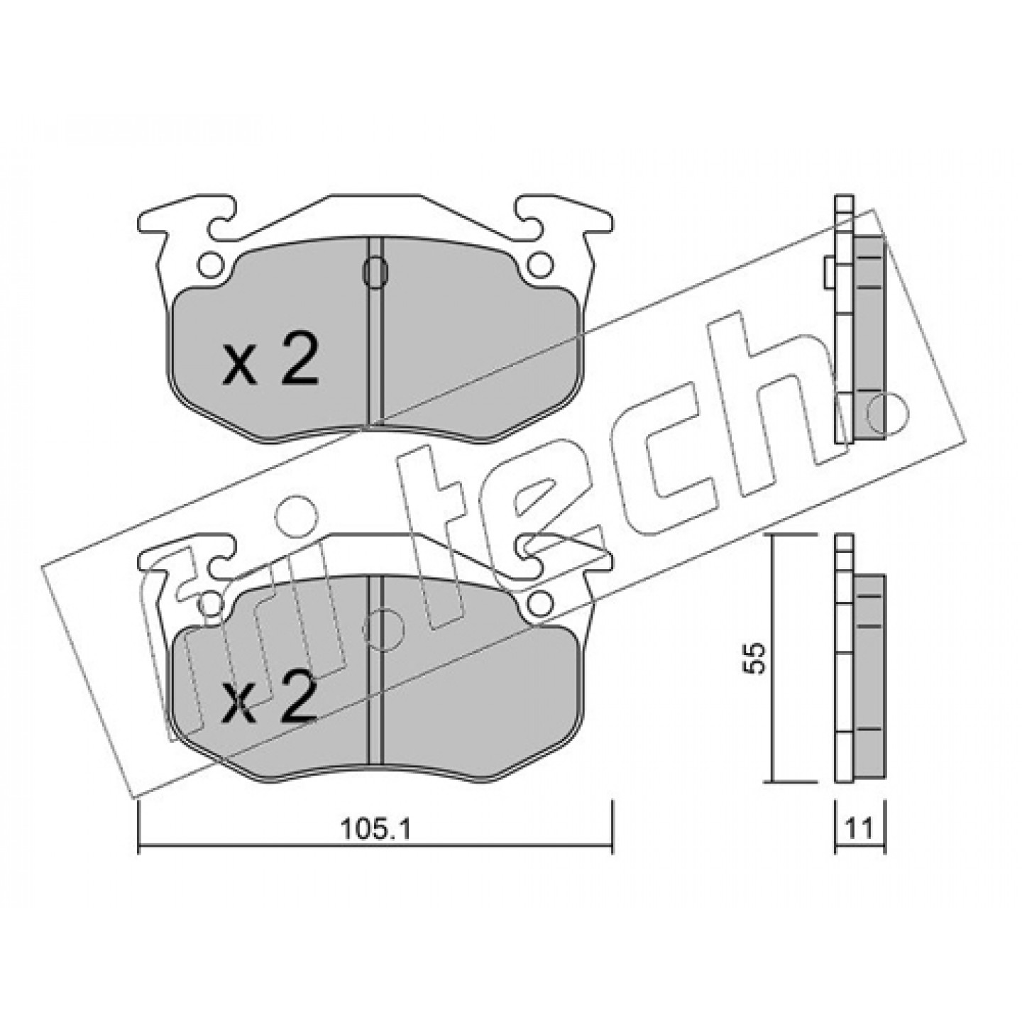Bremsbelagsatz, Scheibenbremse fri.tech. 040.0