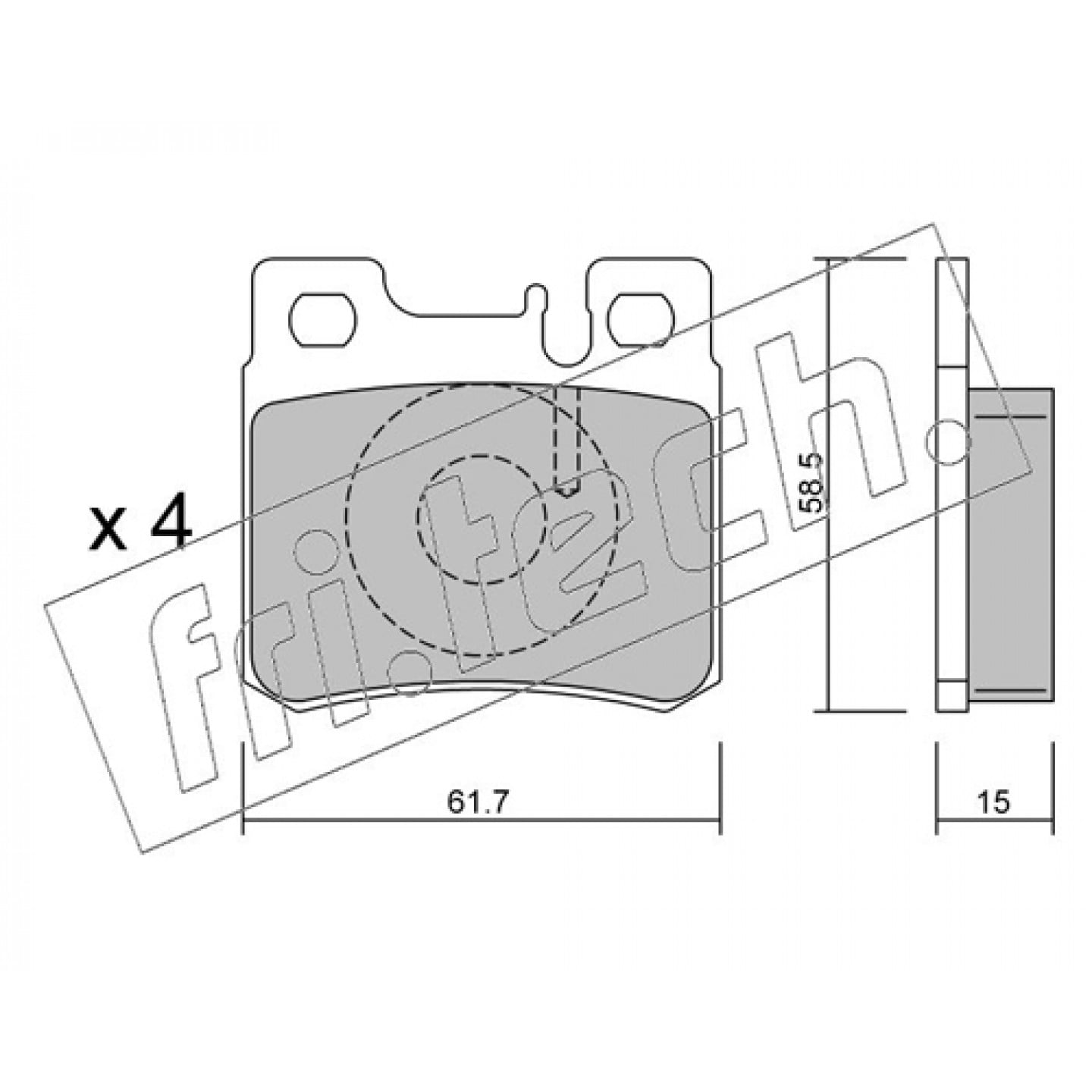 Bremsbelagsatz, Scheibenbremse fri.tech. 212.0