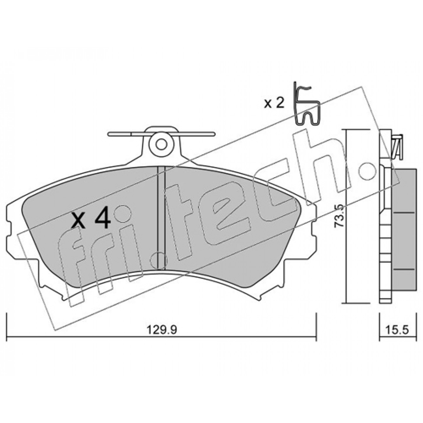 Kit de plaquettes de frein, frein à disque fri.tech. 225.0