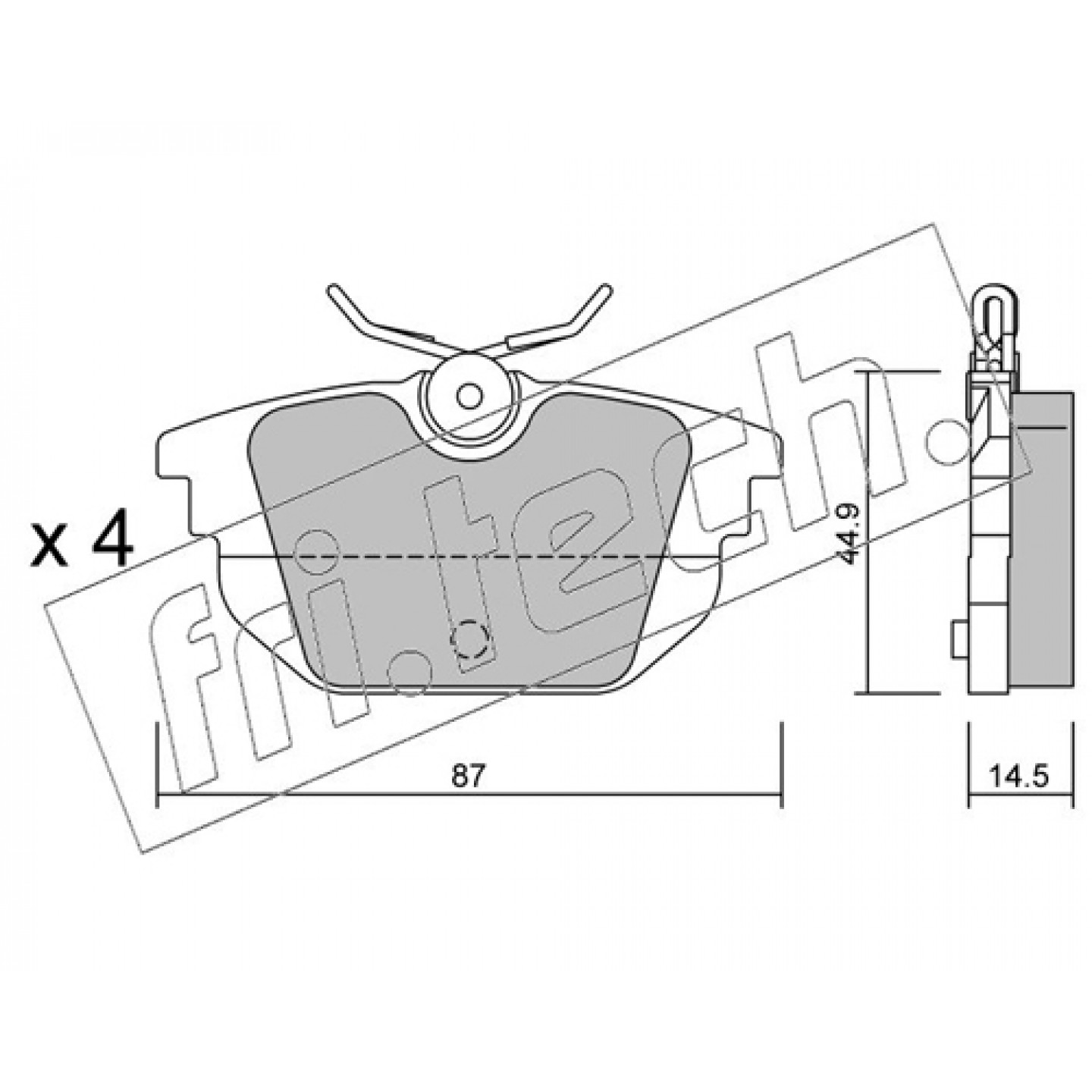 Bremsbelagsatz, Scheibenbremse fri.tech. 308.0