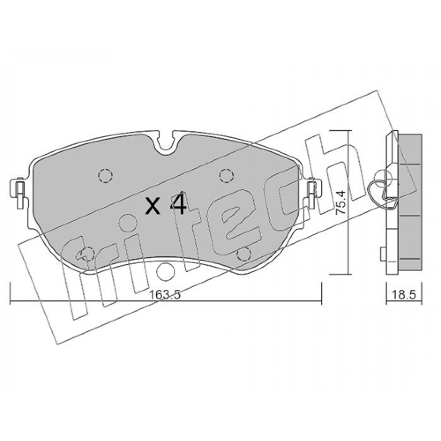 Kit de plaquettes de frein, frein à disque fri.tech. 1172.1