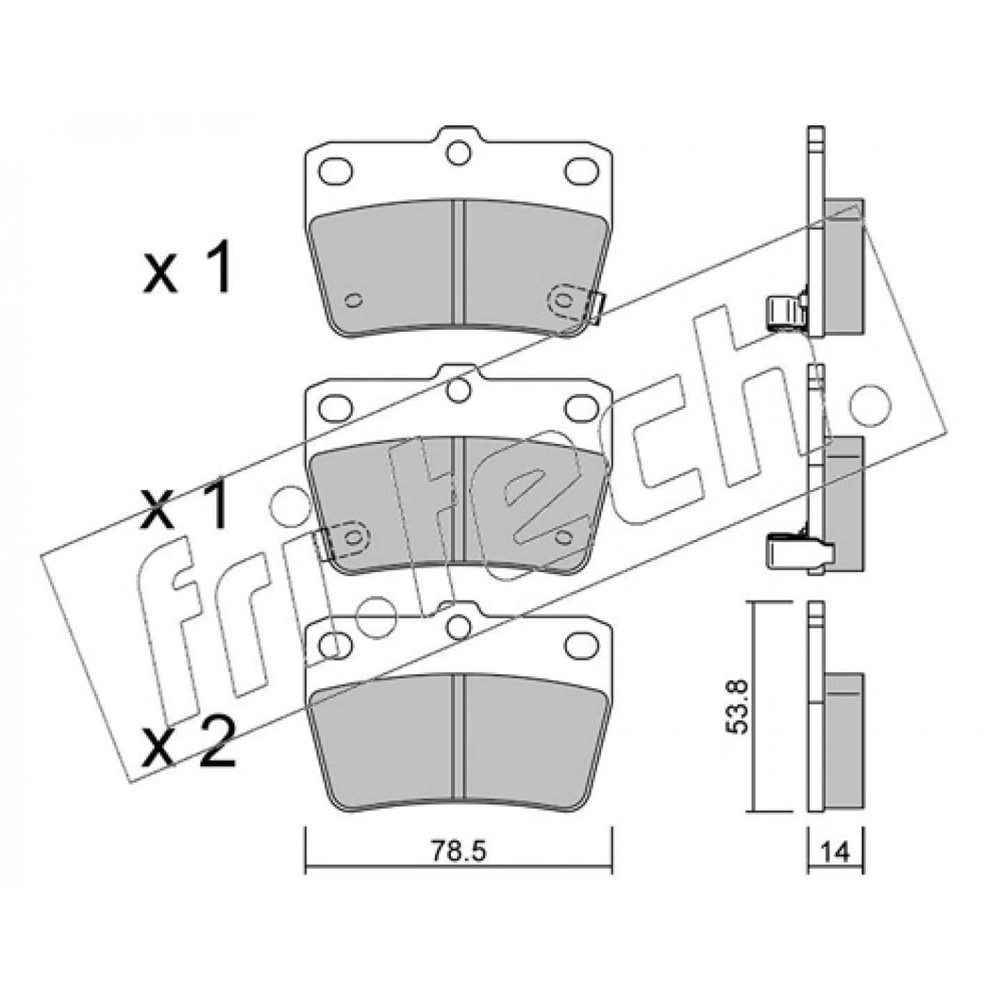 Kit de plaquettes de frein, frein à disque fri.tech. 446.0