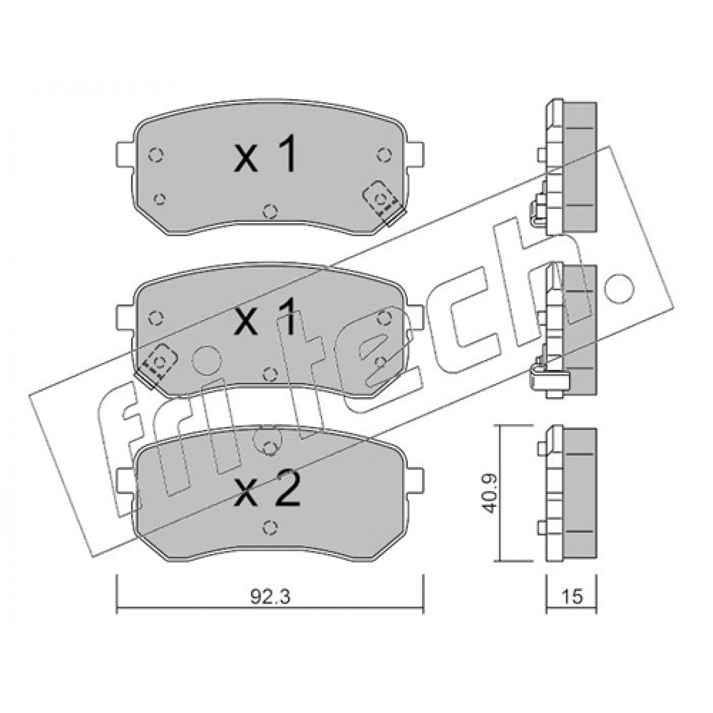 Bremsbelagsatz, Scheibenbremse fri.tech. 831.0