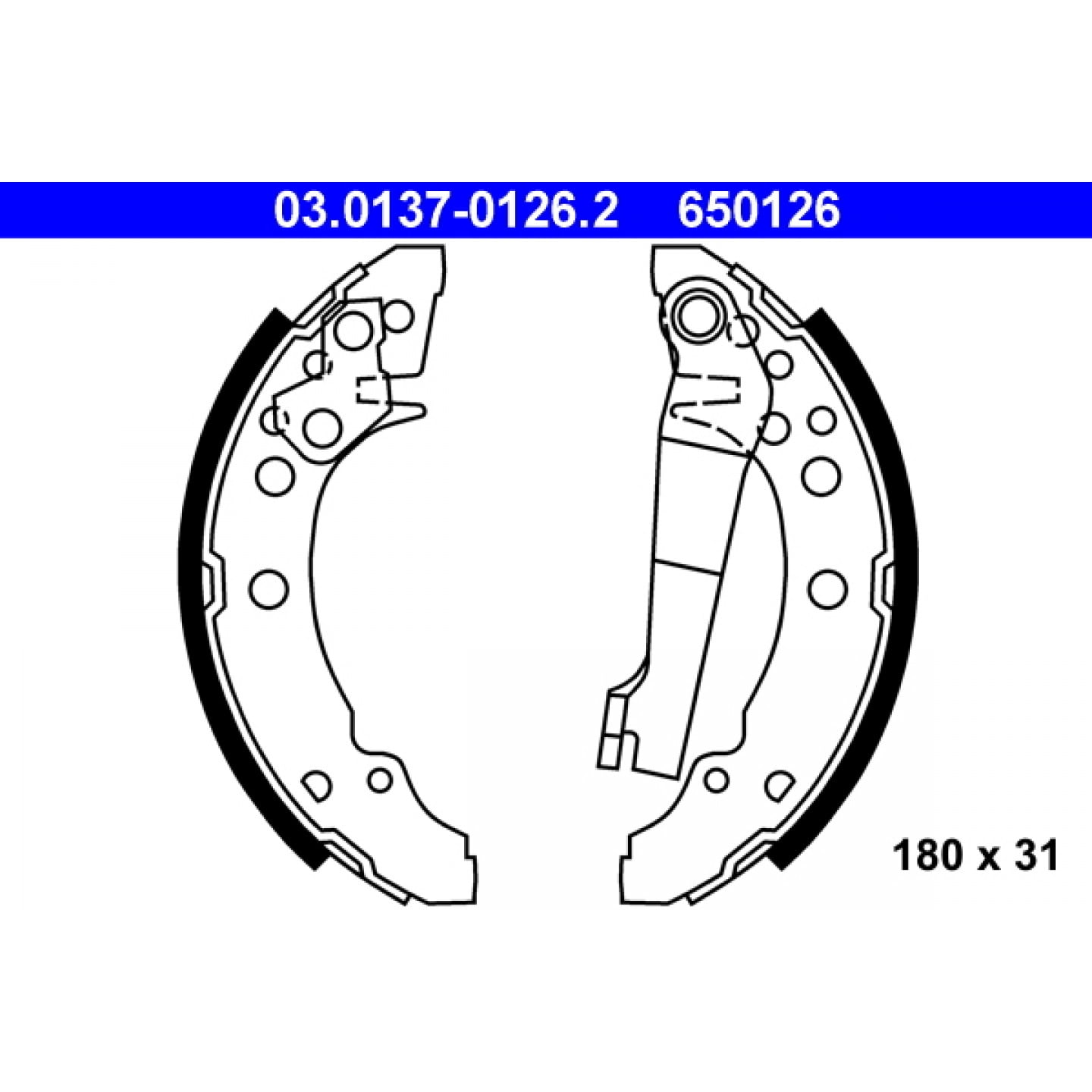 Bremsbackensatz ATE 03.0137-0126.2