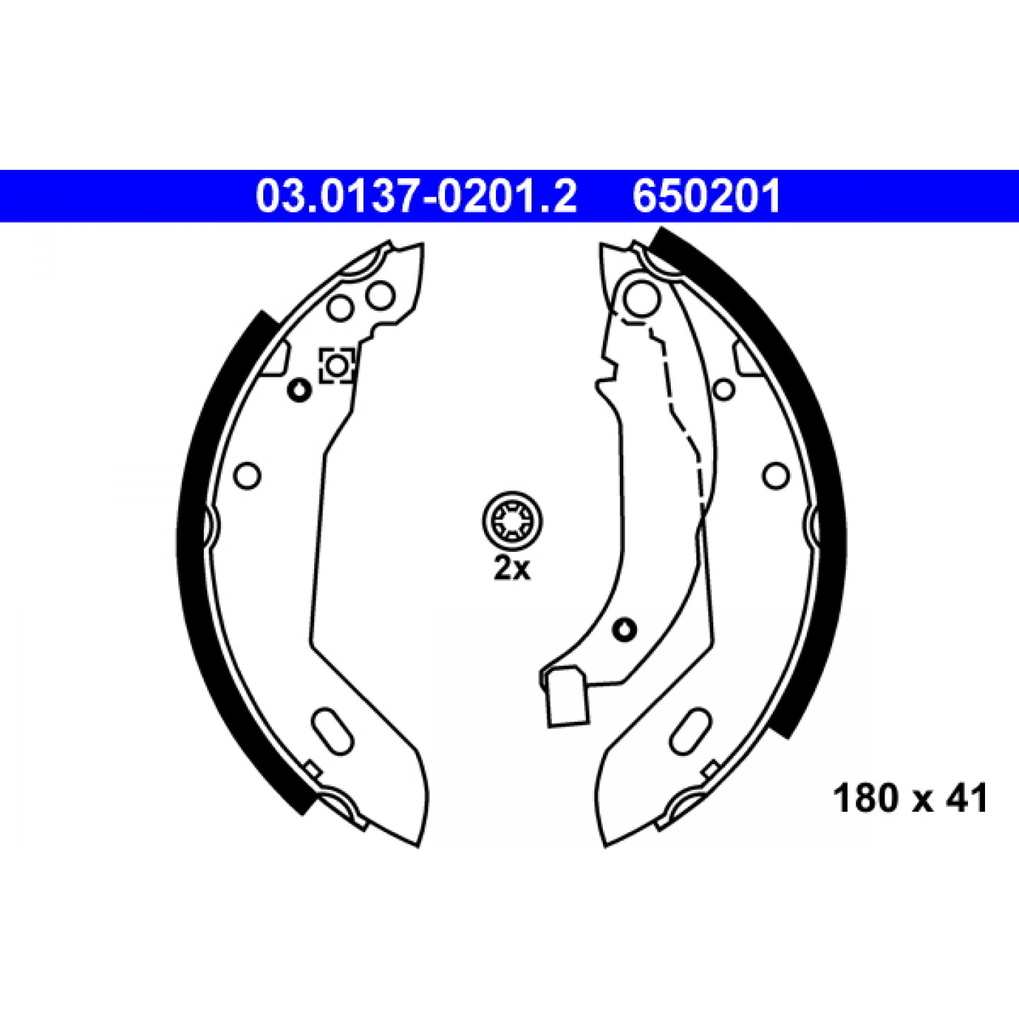 Bremsbackensatz ATE 03.0137-0201.2