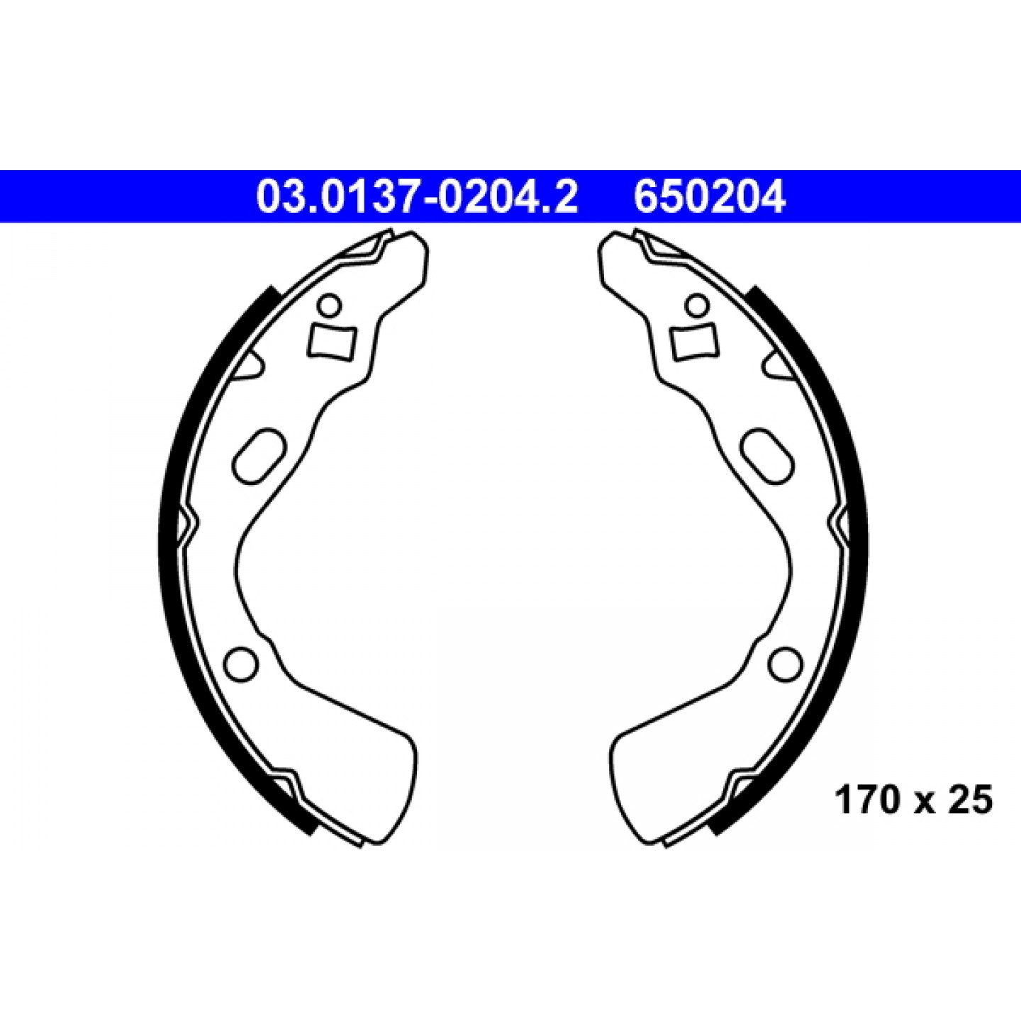 Bremsbackensatz ATE 03.0137-0204.2