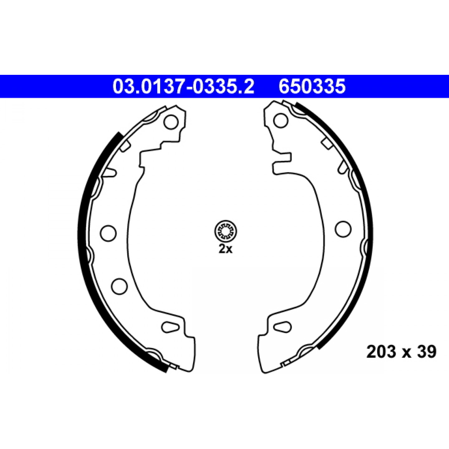 Bremsbackensatz ATE 03.0137-0335.2