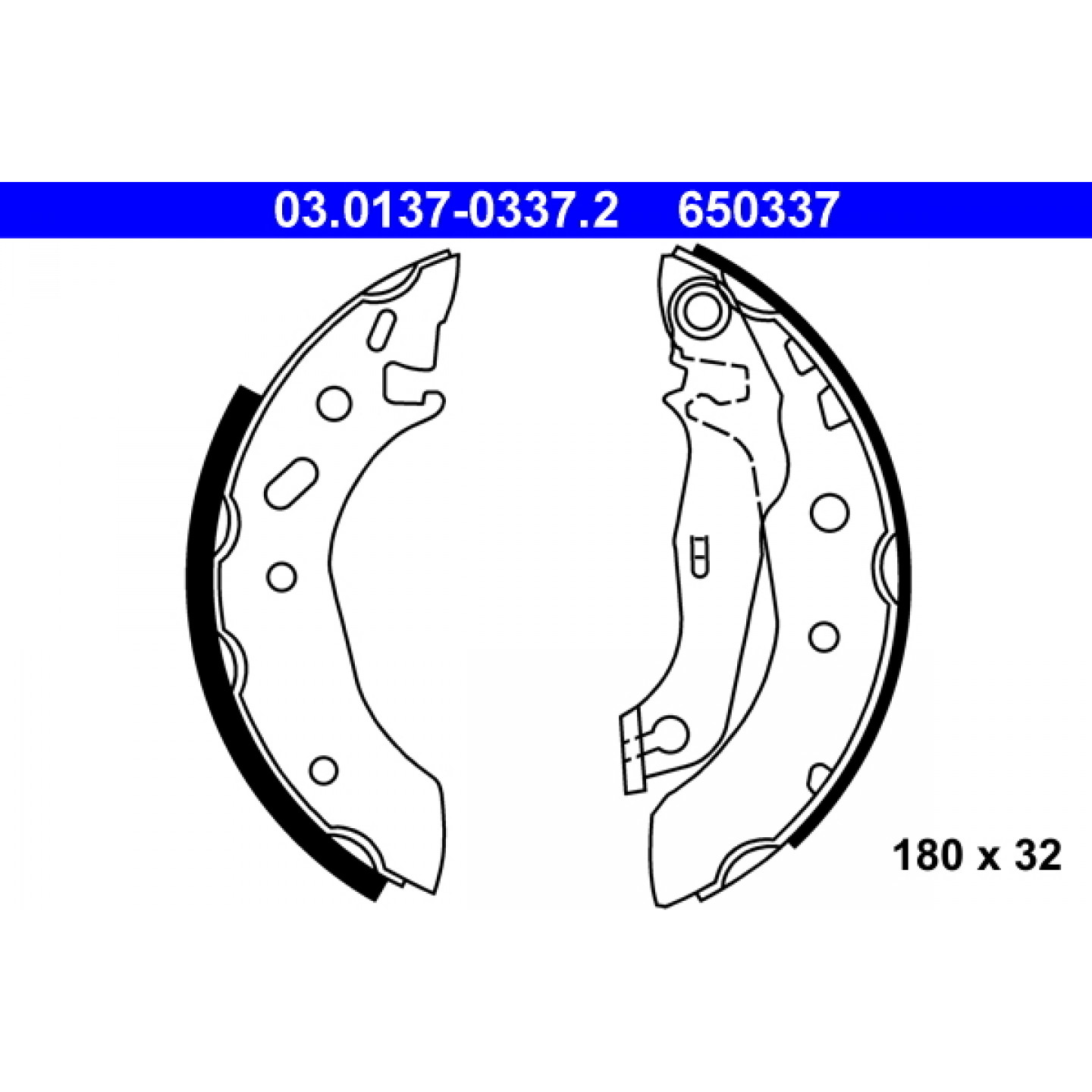 Bremsebakkesæt ATE 03.0137-0337.2