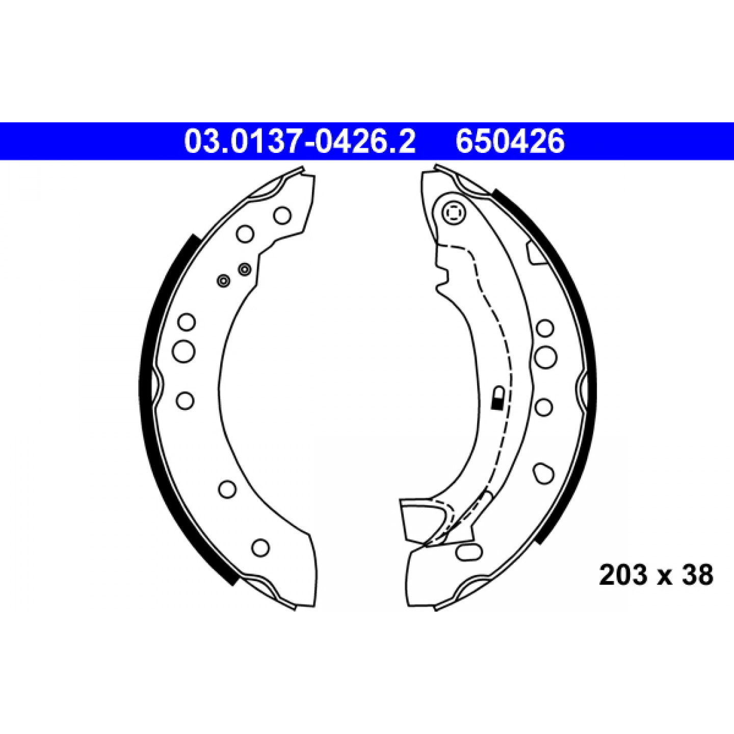 Bremsbackensatz ATE 03.0137-0426.2