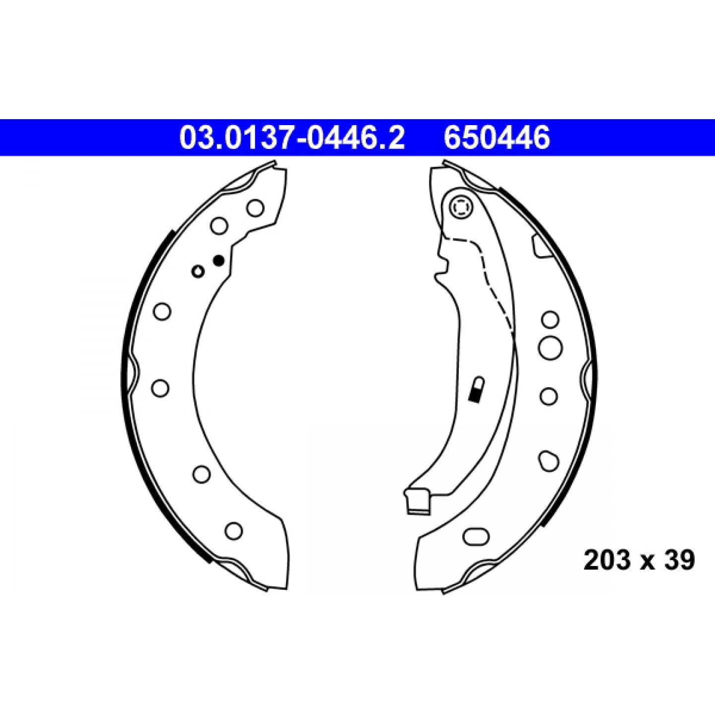 Bremsbackensatz ATE 03.0137-0446.2