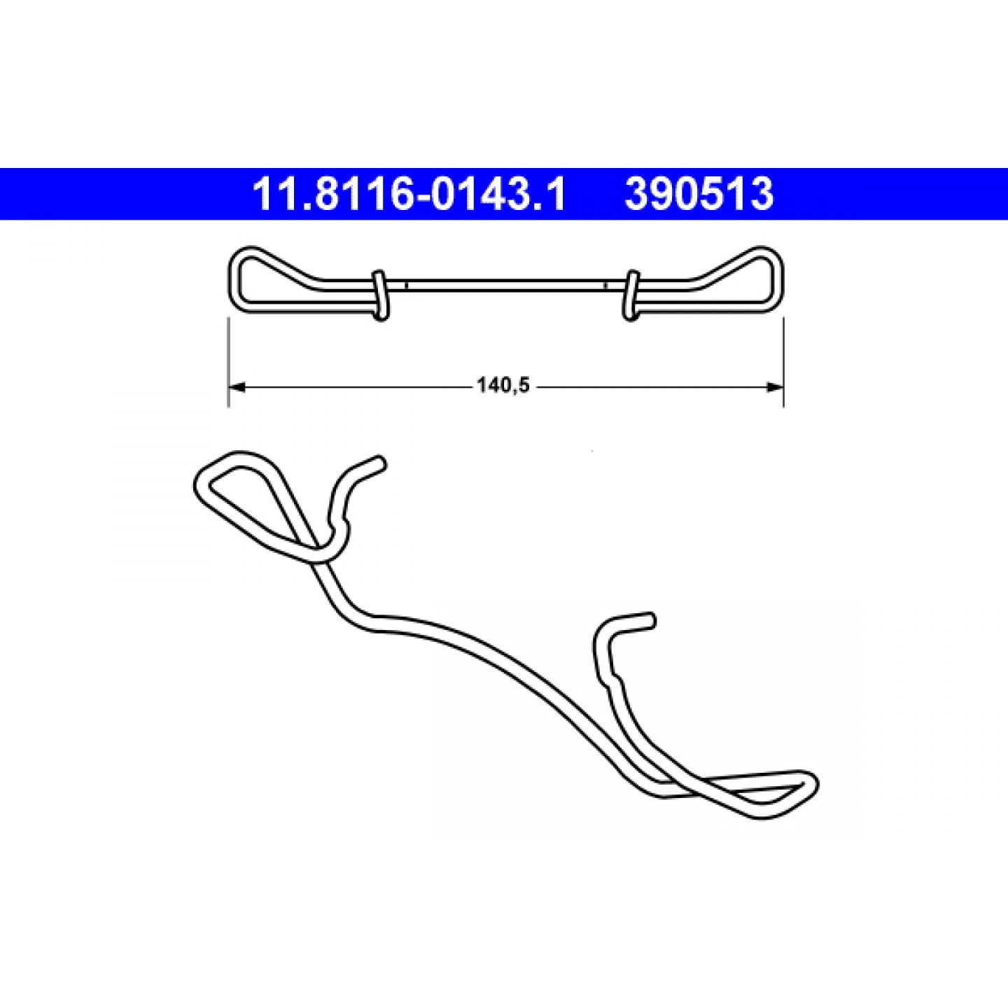 Feder, Bremssattel ATE 11.8116-0143.1