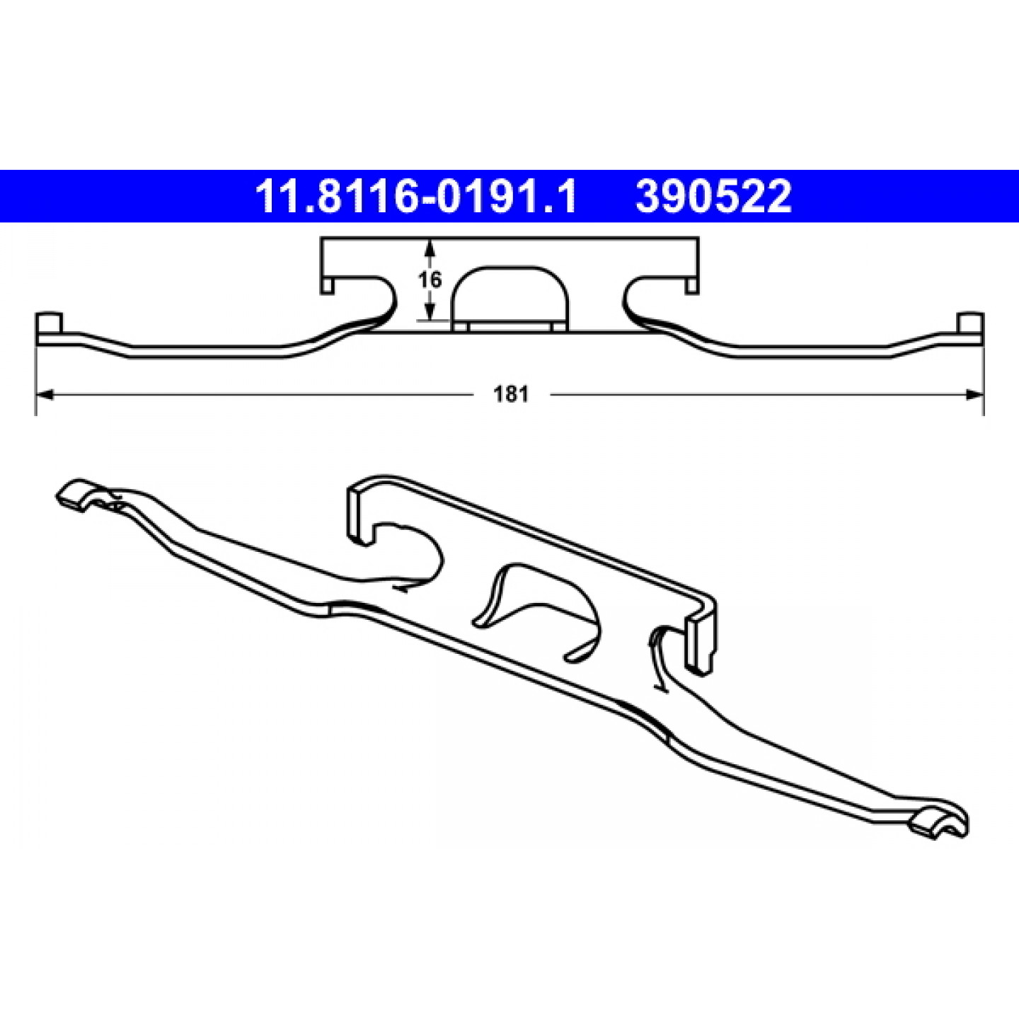 Feder, Bremssattel ATE 11.8116-0191.1