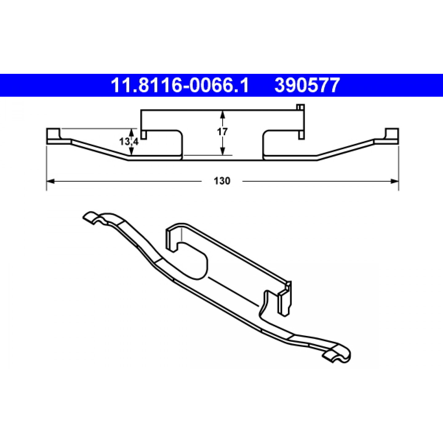 Feder, Bremssattel ATE 11.8116-0066.1