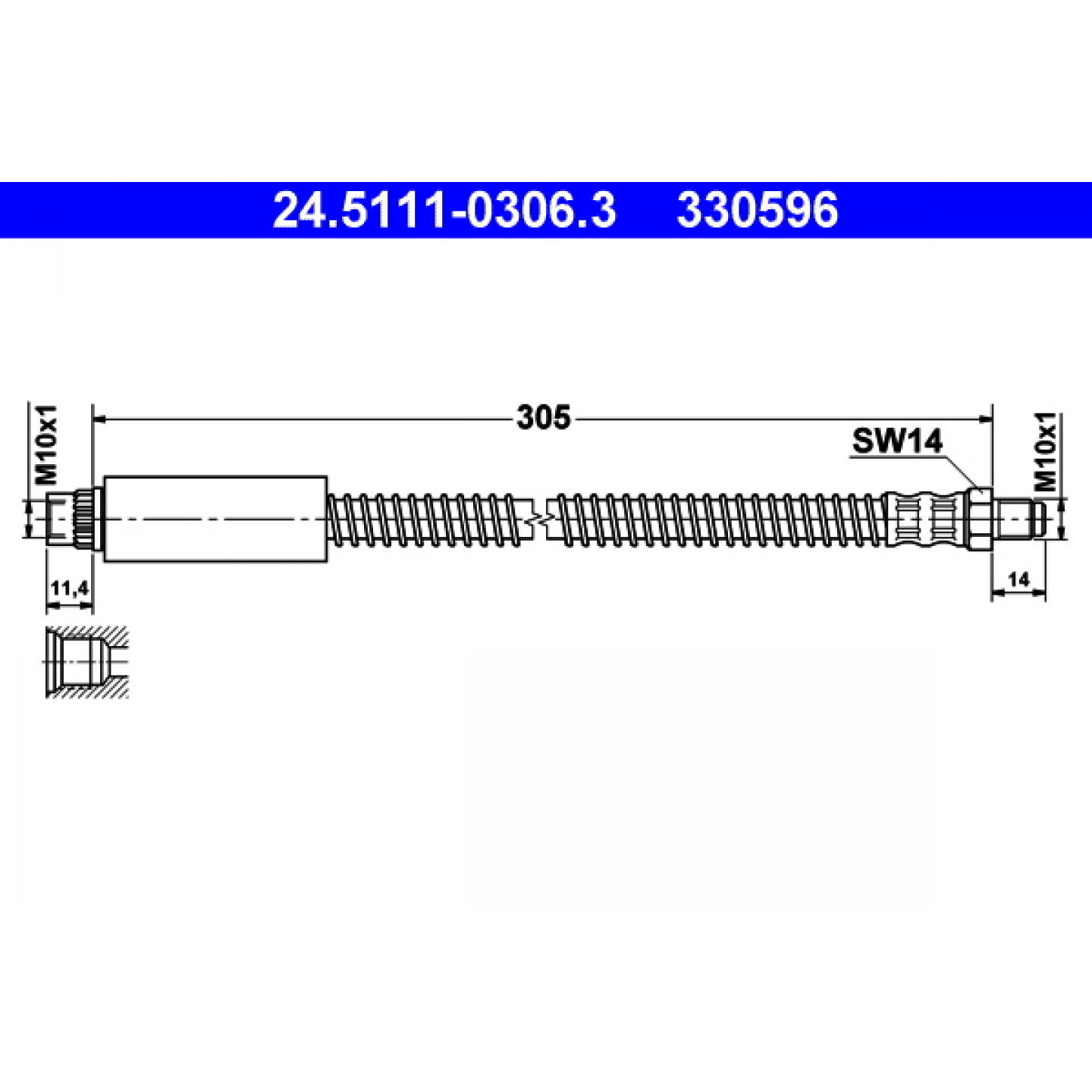 Bremsschlauch ATE 24.5111-0306.3