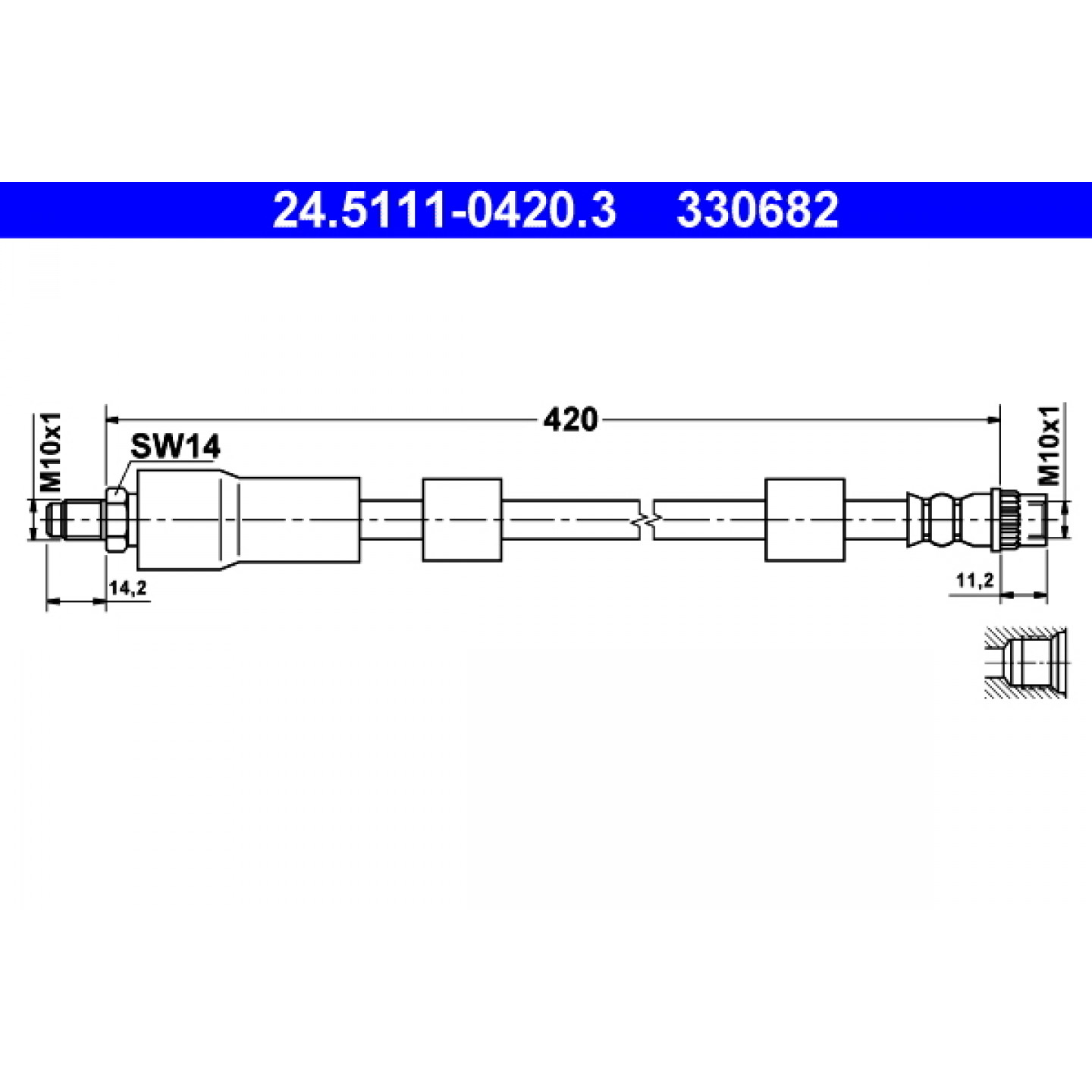 Bremsschlauch ATE 24.5111-0420.3