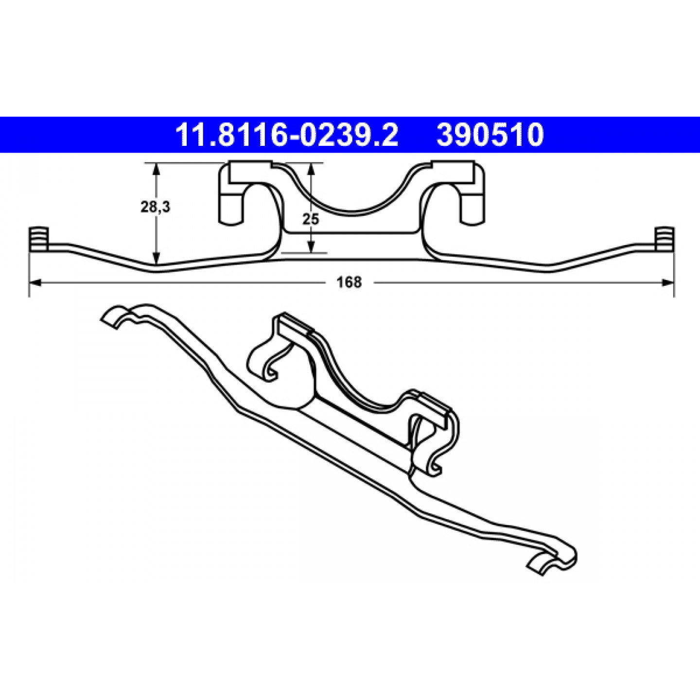 Feder, Bremssattel ATE 11.8116-0239.2