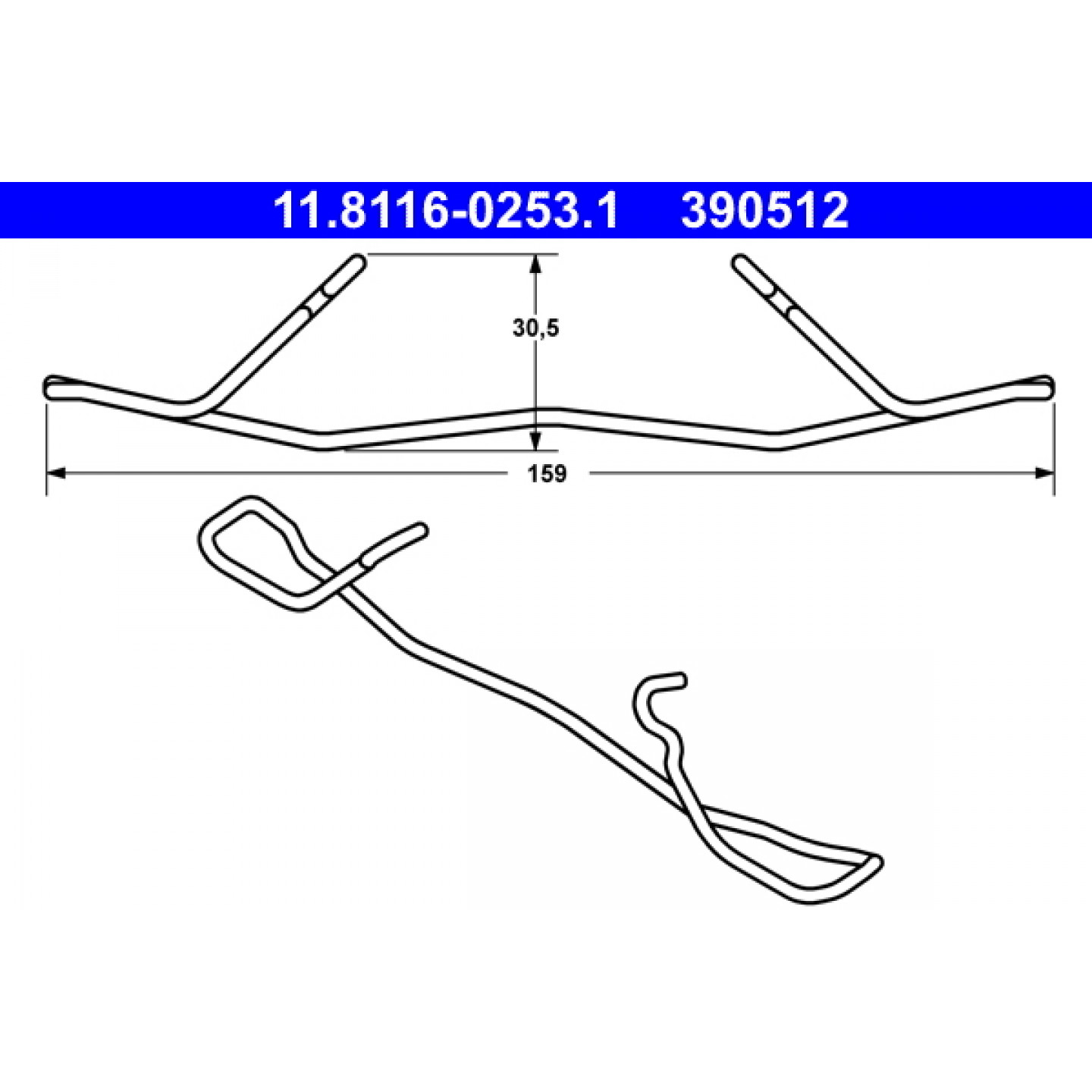Feder, Bremssattel ATE 11.8116-0253.1