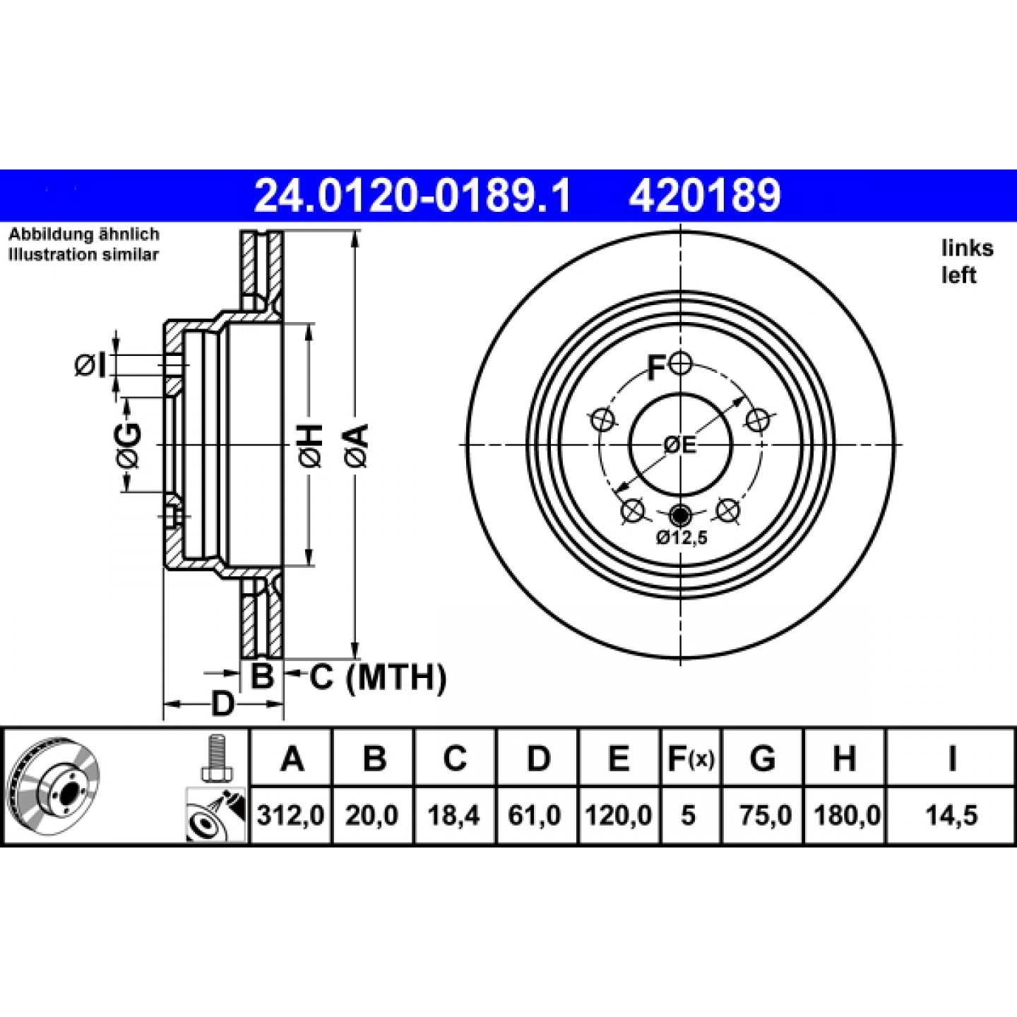 Discofreno ATE 24.0120-0189.1