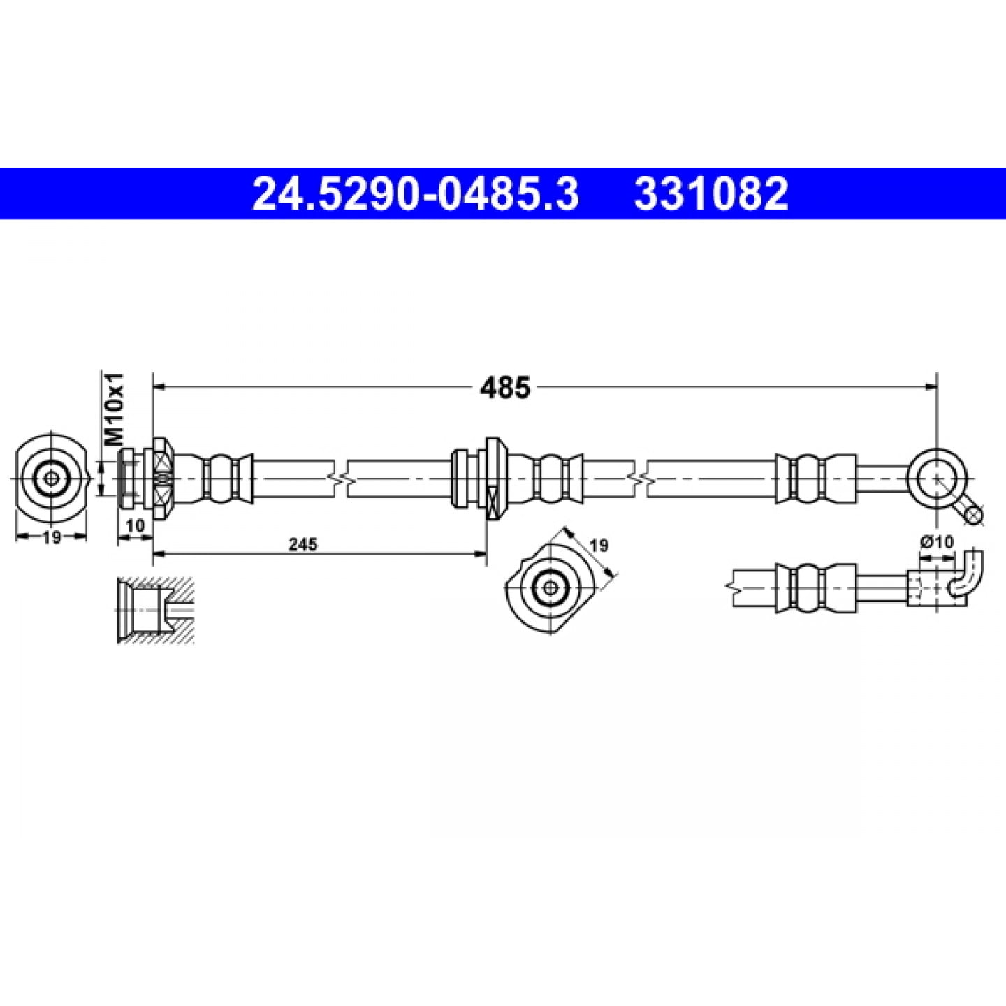 Bremsschlauch ATE 24.5290-0485.3