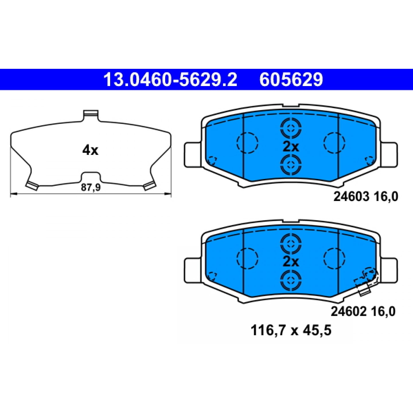 Bremseklodser ATE 13.0460-5629.2