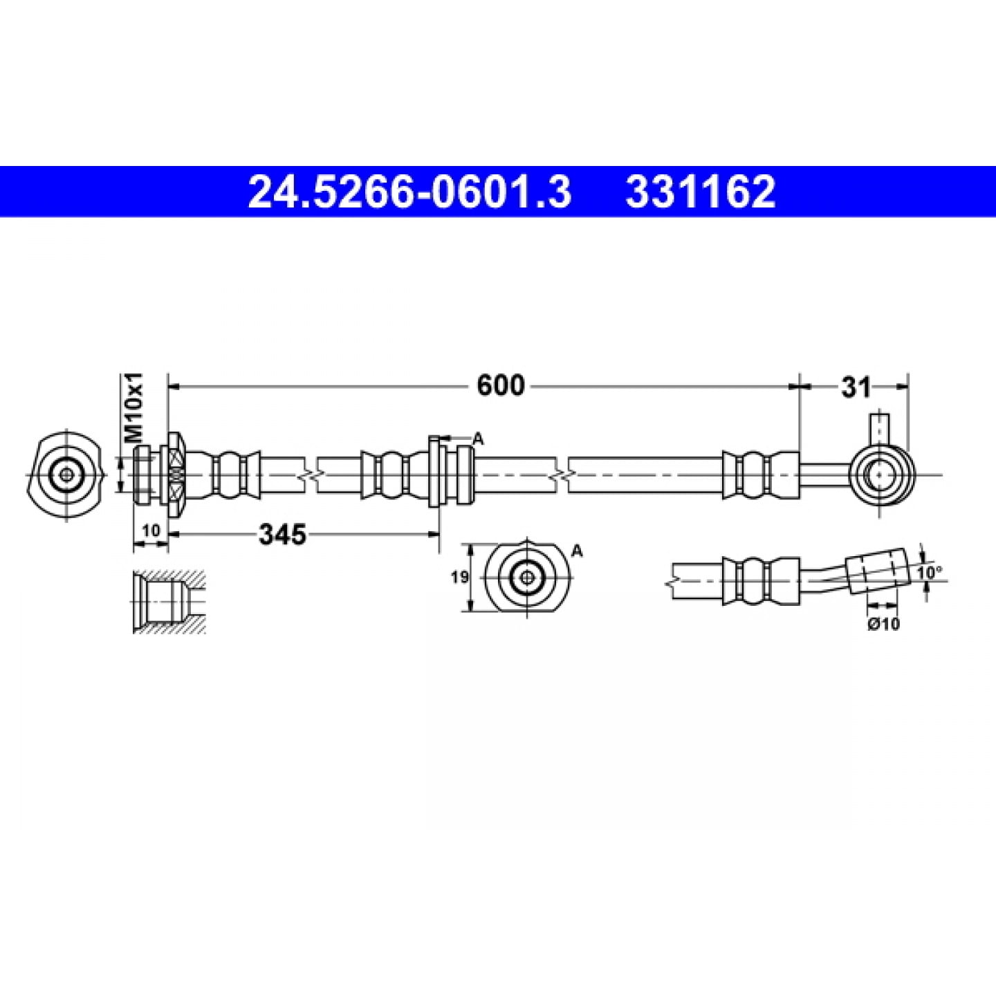 Bremsschlauch ATE 24.5266-0601.3