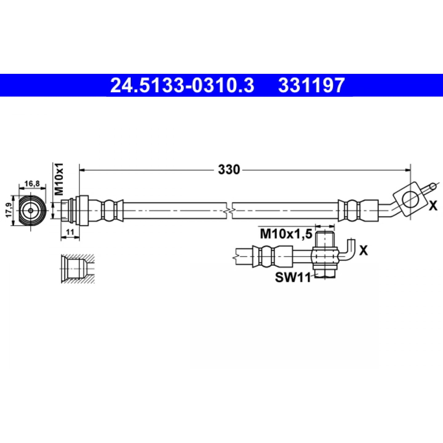 Bremsschlauch ATE 24.5133-0310.3