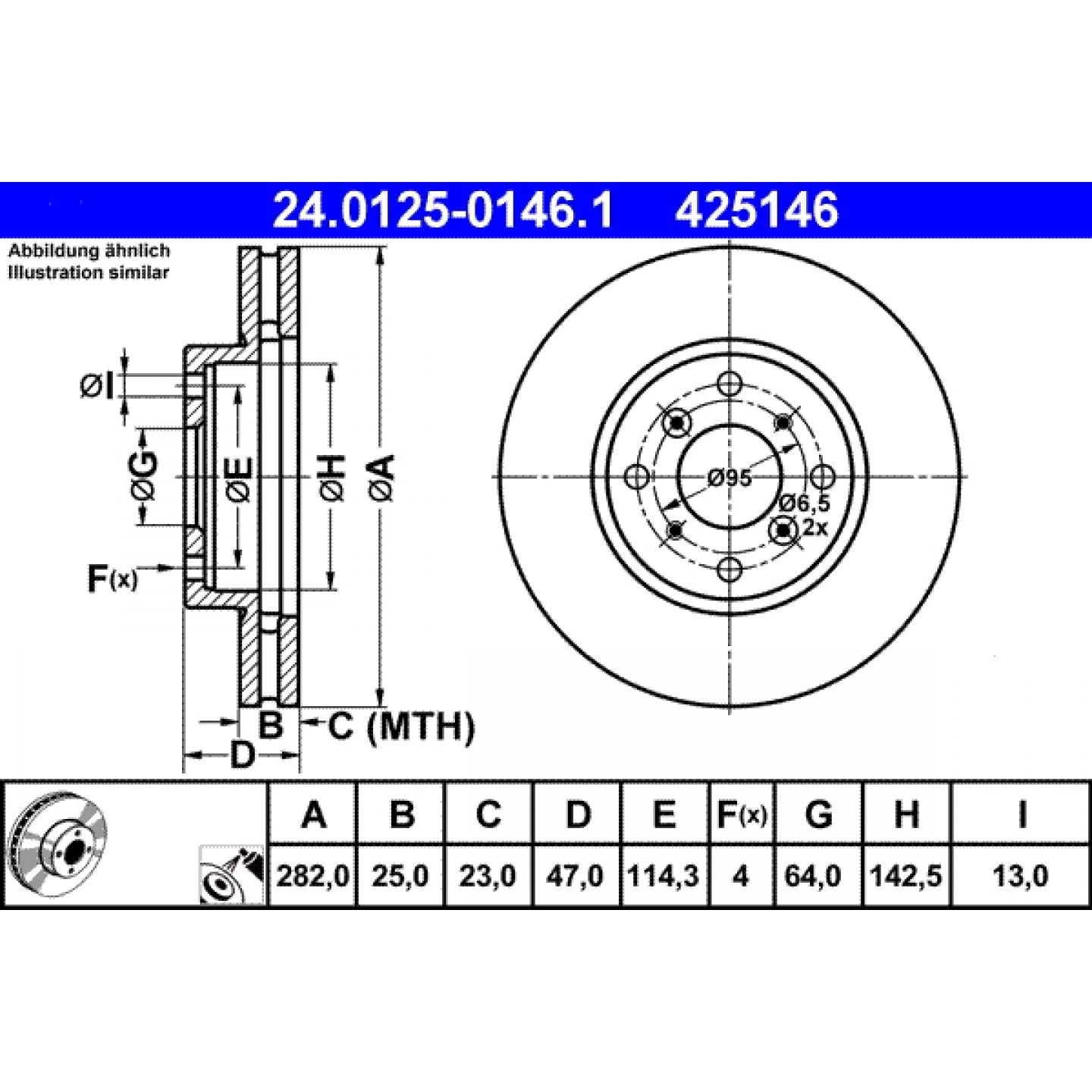 Discofreno ATE 24.0125-0146.1