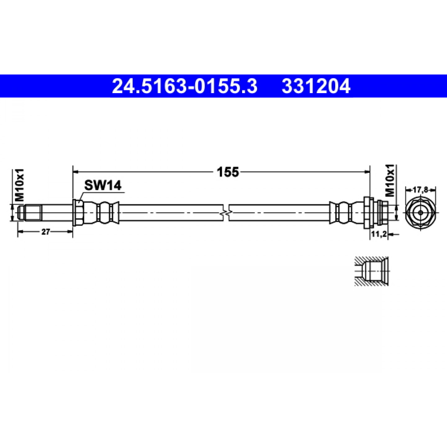 Bremsschlauch ATE 24.5163-0155.3
